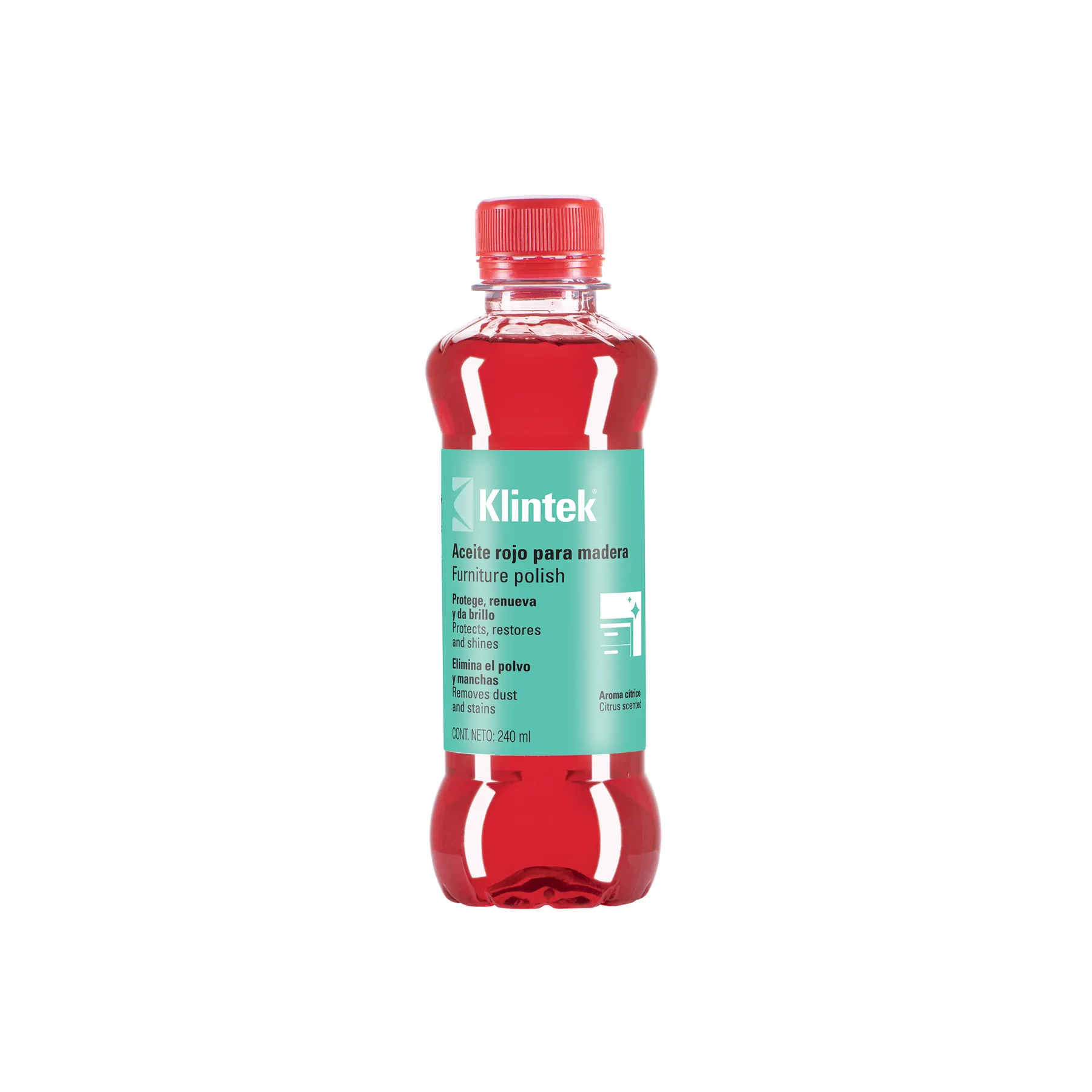 Aceite rojo para muebles, 240 ml, KLINTEK, Foto 1 Tienda en línea de herramientas Truper