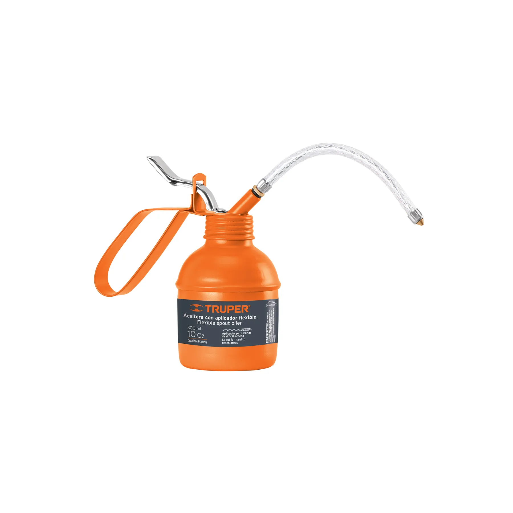 Aceitera de 300 ml (10 oz) con aplicador flexible, Truper Aceitera de 300 ml (10 oz) con aplicador flexible, Truper, Foto 1 Tienda en línea de herramientas Truper