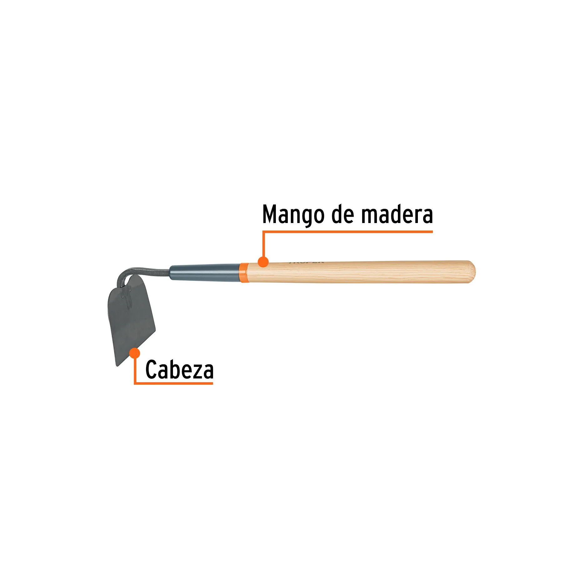 Azadón tomatero, mango corto de madera 18 ATJ-C, Foto 2 Tienda en línea de herramientas Truper