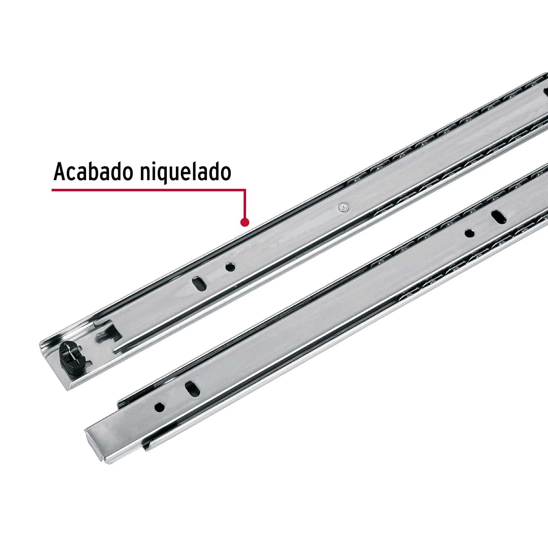 Bolsa con 2 correderas extensión 45 cm p/cajón, ancho 2.5 cm COR-245, Foto 2 Tienda en línea de herramientas Truper