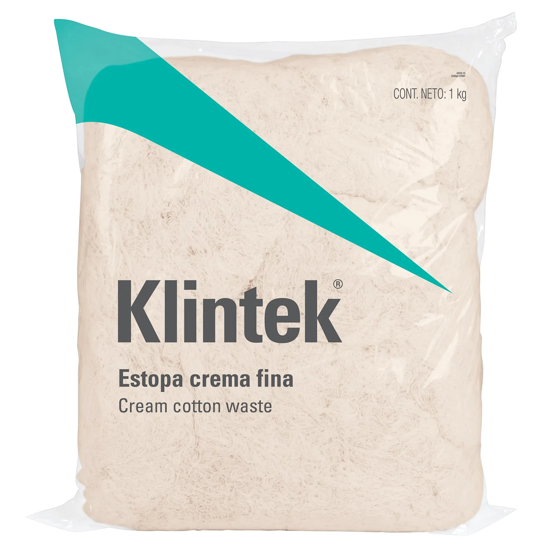 Bolsa de 1 kg de estopa color crema, KLINTEK Bolsa de 1 kg de estopa color crema, KLINTEK, Foto 1 Tienda en línea de herramientas Truper