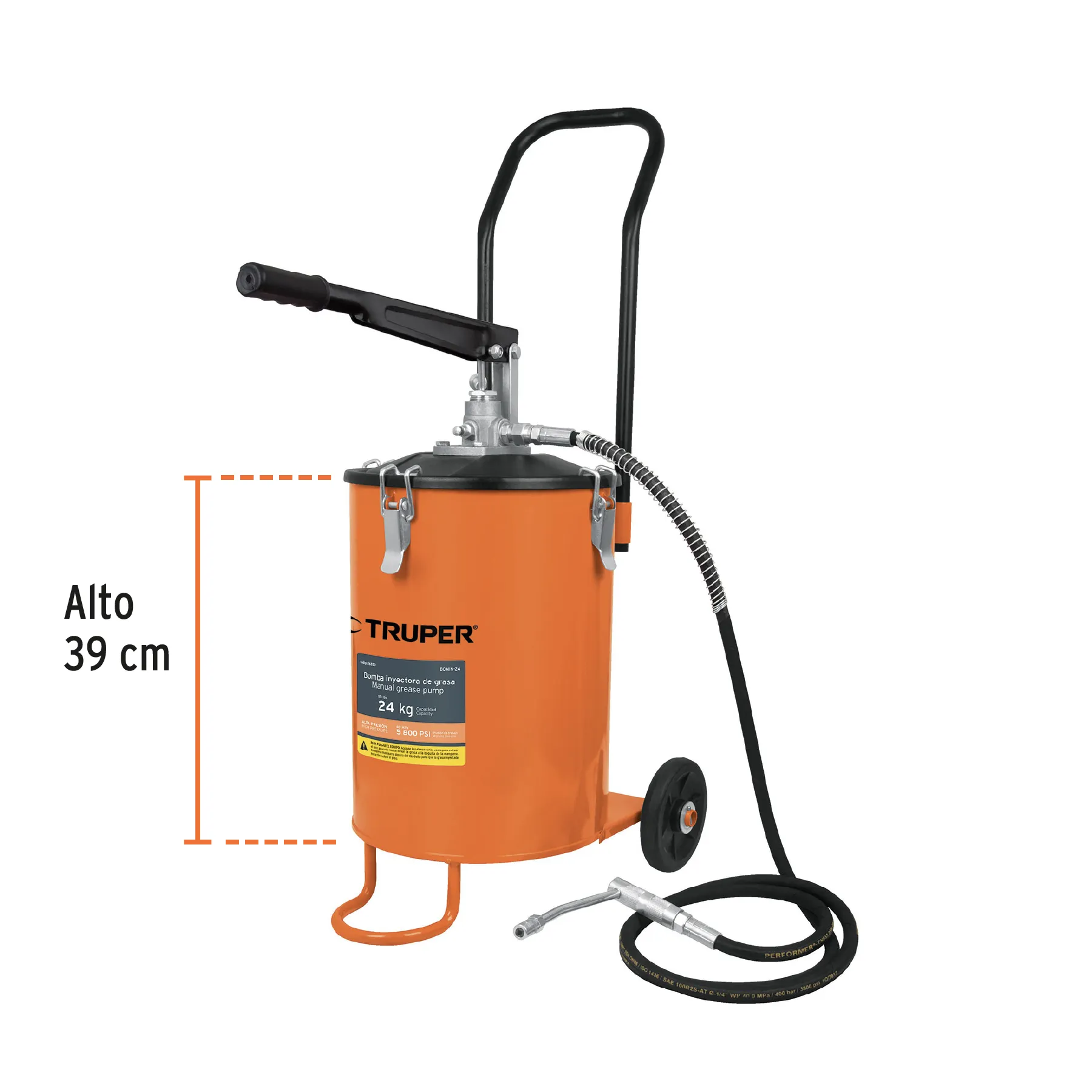 Bomba inyectora de grasa, 24 kg, Truper BOMIN-24, Foto 3 Tienda en línea de herramientas Truper