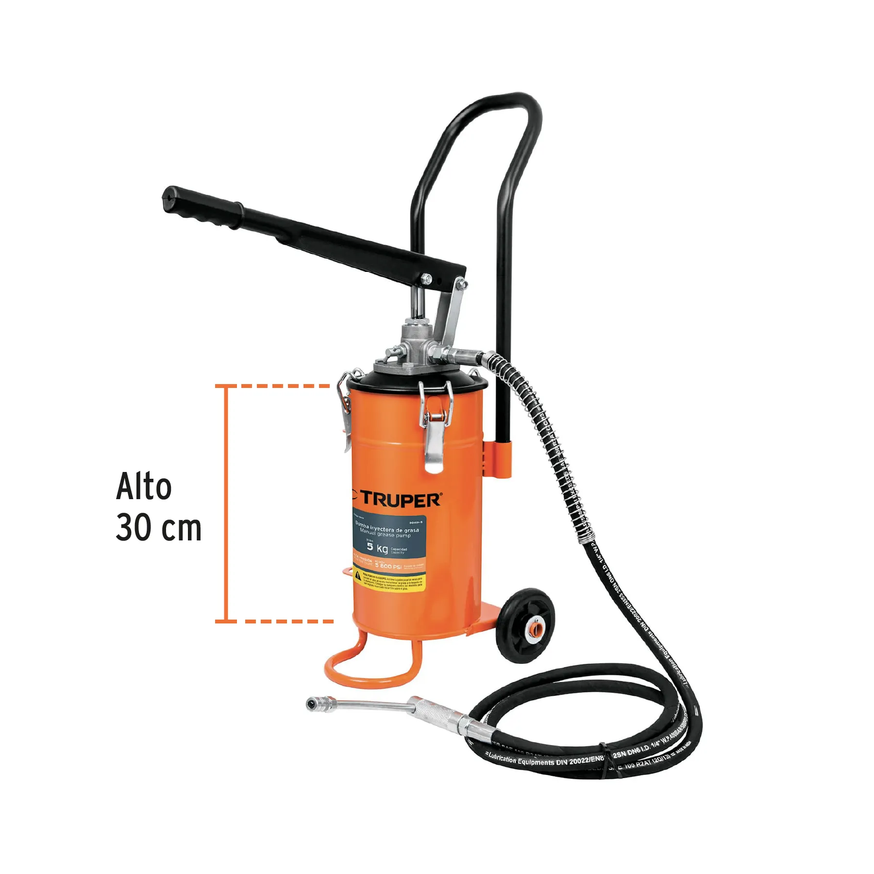 Bomba inyectora de grasa, 5 kg, Truper BOMIN-5, Foto 3 Tienda en línea de herramientas Truper