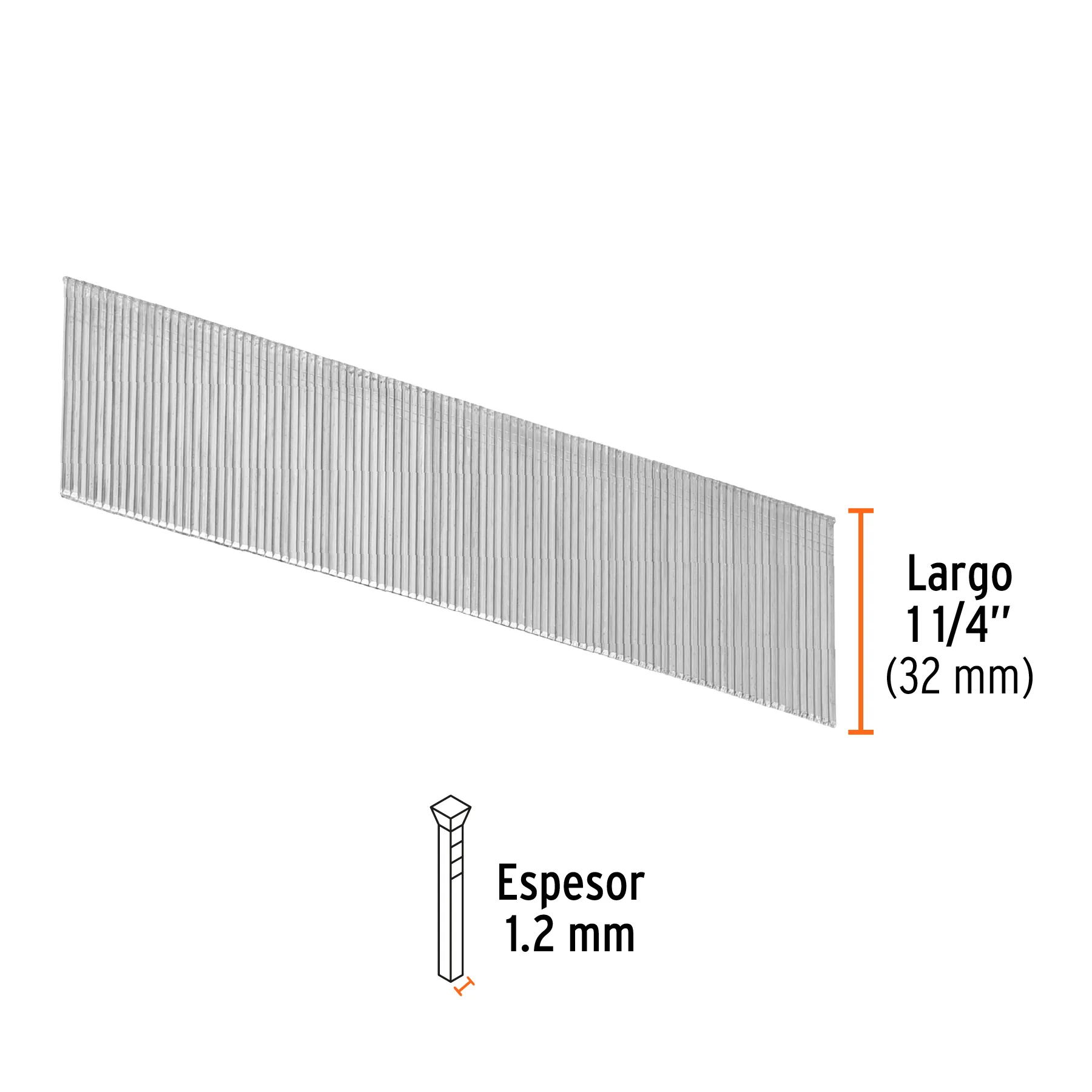 Caja con 5000 clavos calibre 18, 32 mm para CLNE-18, Truper CLANEU-18-32, Foto 3 Tienda en línea de herramientas Truper