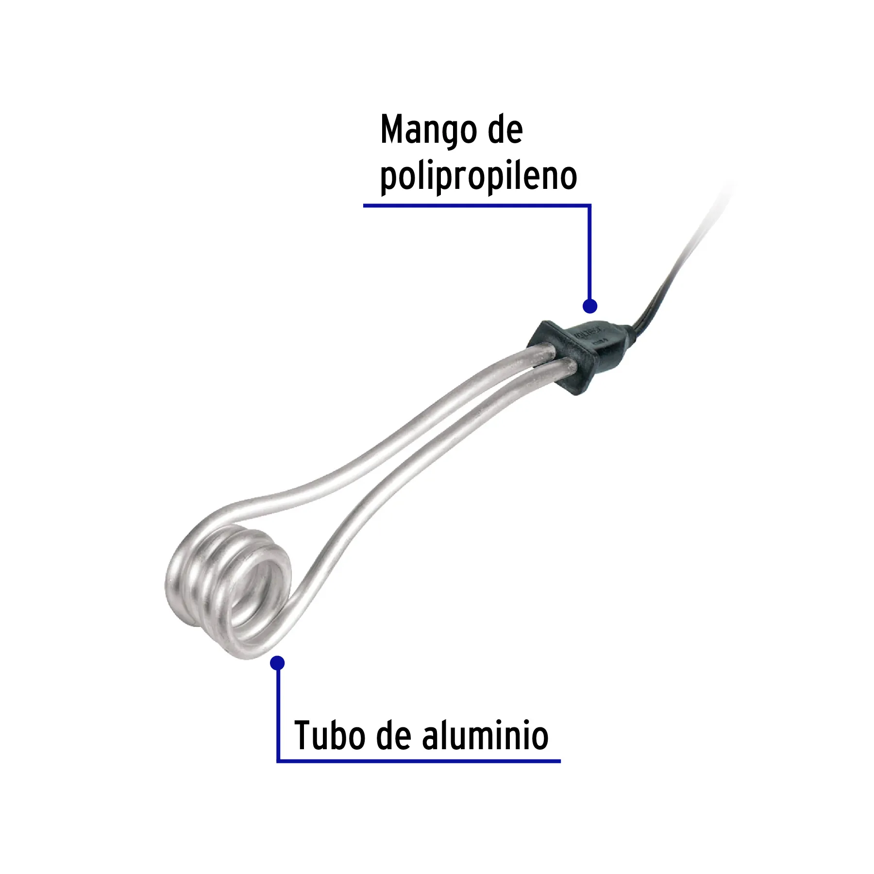 Calentador de inmersión p/agua #5 de 18 L, 900 W, Volteck CAGU-5, Foto 2 Tienda en línea de herramientas Truper