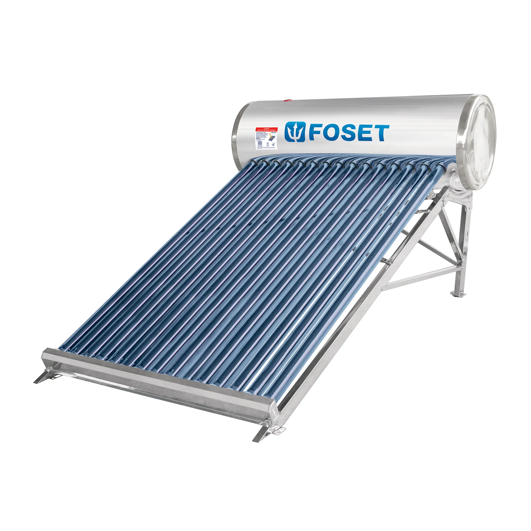 Calentador solar de agua, 15 tubos, 195L, 5 personas, Foset Calentador solar de agua, 15 tubos, 195L, 5 personas, Foset, Foto 1 Tienda en línea de herramientas Truper