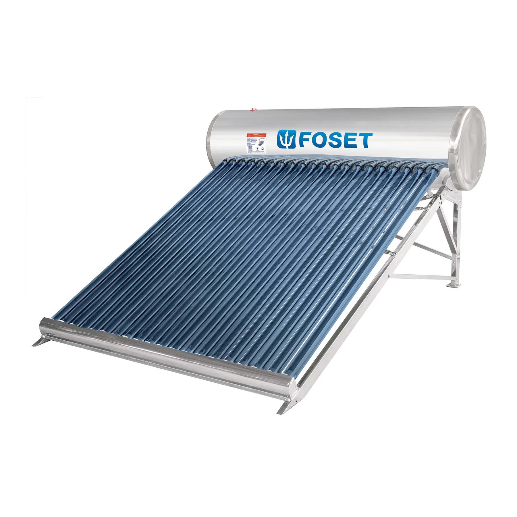 Calentador solar de agua, 20 tubos, 240L, 7 personas, Foset, Foto 1 Tienda en línea de herramientas Truper