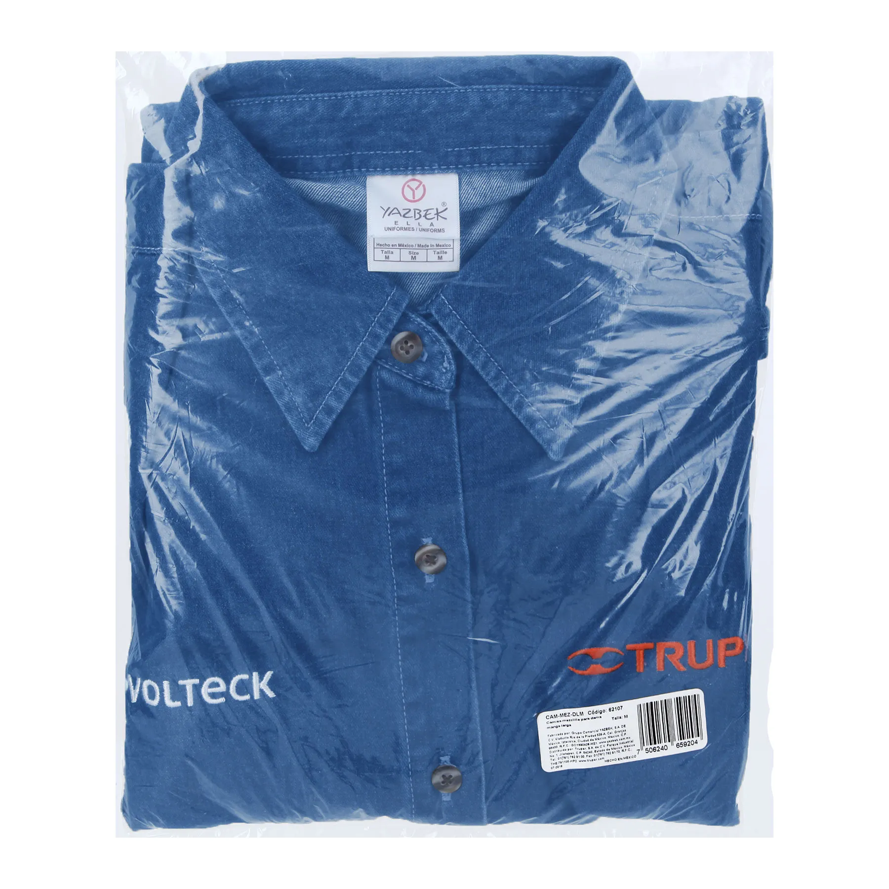 Camisa de mezclilla manga larga para mujer, M, Truper CAM-MEZ-DLM, Foto 4 Tienda en línea de herramientas Truper