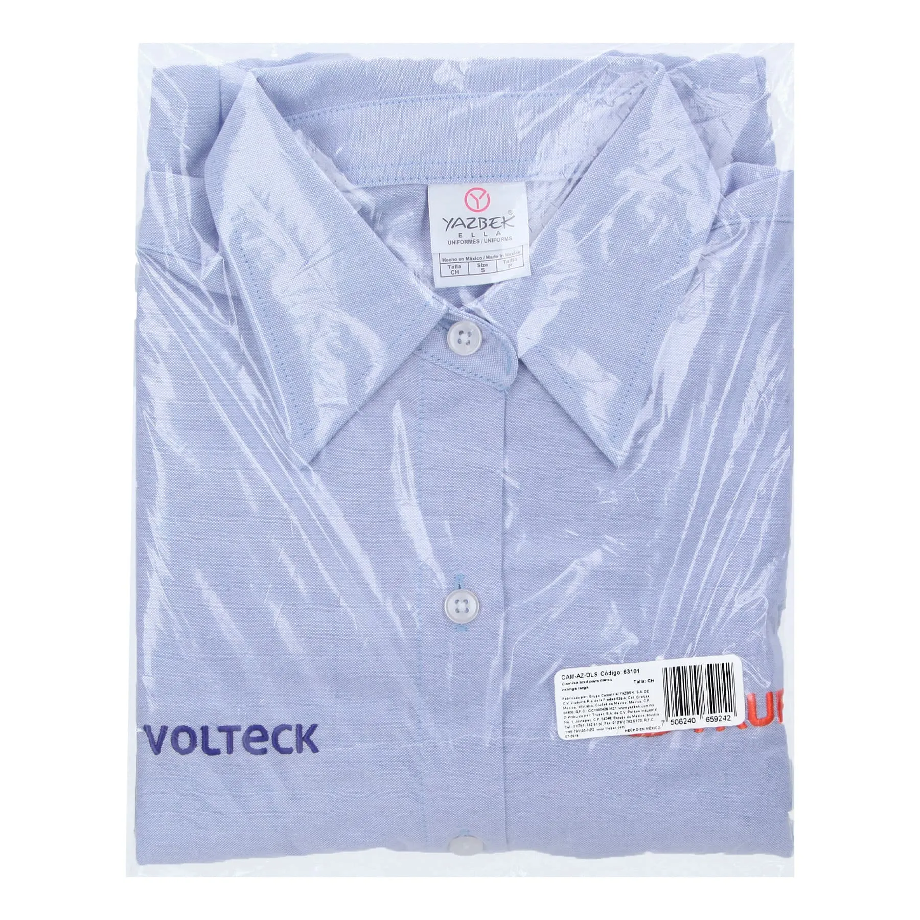 Camisa manga larga para mujer, azul, CH, Truper CAM-AZ-DLS, Foto 4 Tienda en línea de herramientas Truper