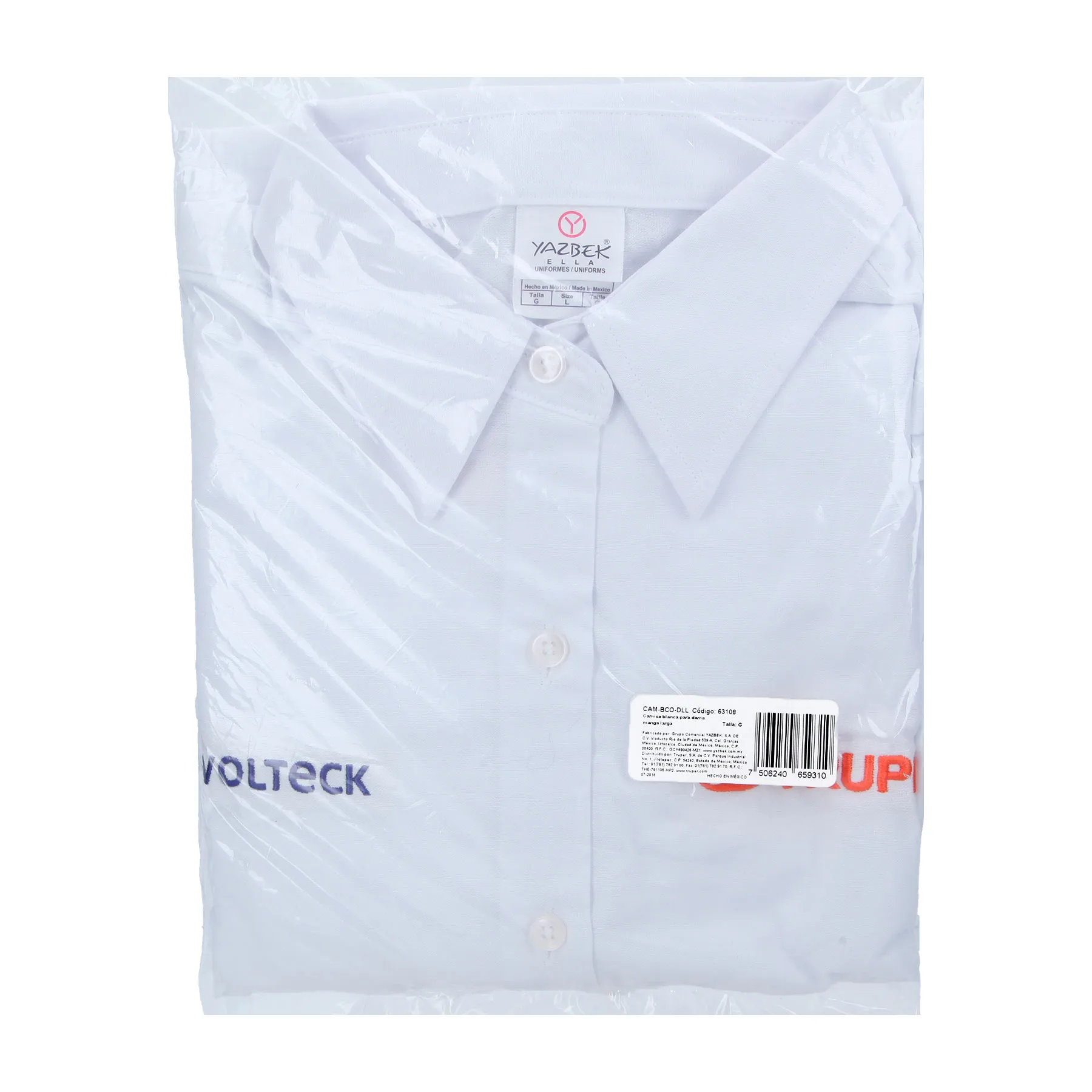 Camisa manga larga para mujer, blanca, G, Truper CAM-BCO-DLL, Foto 4 Tienda en línea de herramientas Truper