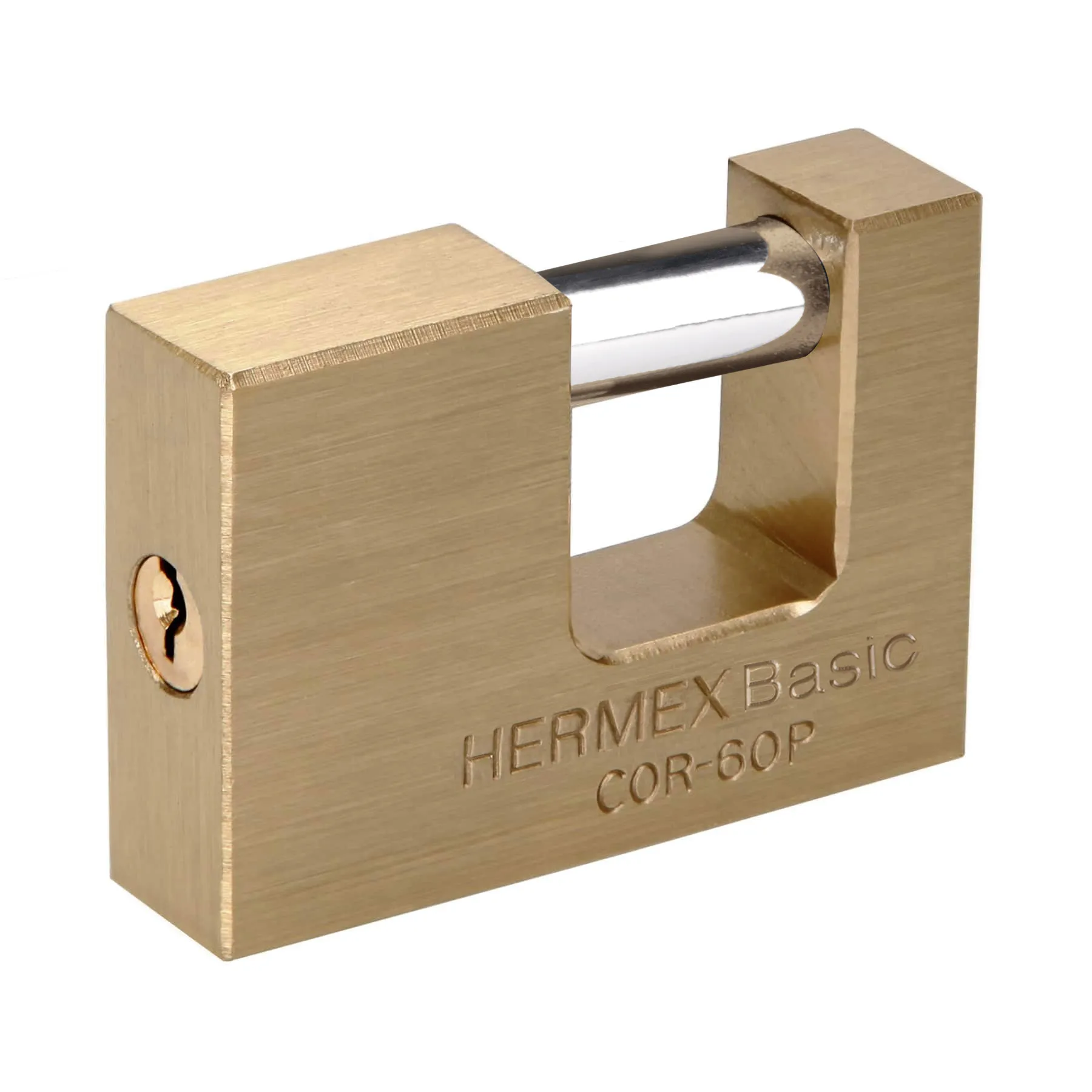 Candado antipalanca 60 mm cuerpo de latón, HERMEX BASIC, Foto 1 Tienda en línea de herramientas Truper