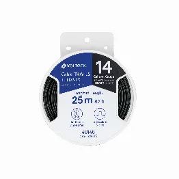 Carrete con 25 m de cable THHW-LS 14 AWG negro, Volteck, Foto 1 Tienda en línea de herramientas Truper