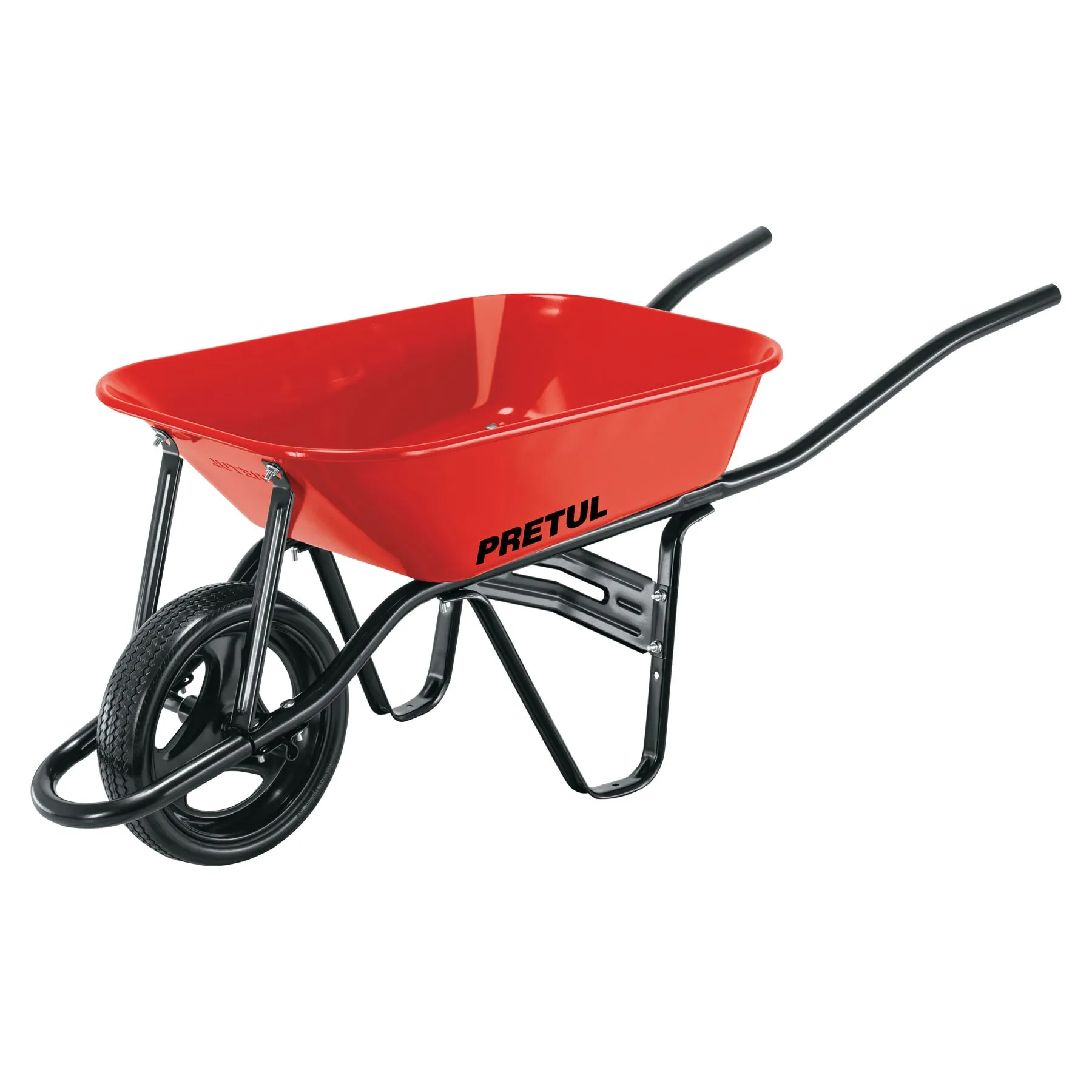 Carretilla 3.5 ft3 roja,angosta, imponchable, tubular,PRETUL Carretilla 3.5 ft3 roja,angosta, imponchable, tubular,PRETUL, Foto 1 Tienda en línea de herramientas Truper
