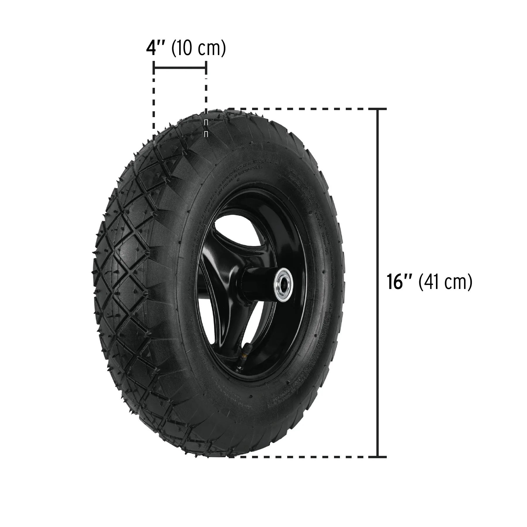 Carretilla 3.5 ft3 roja,angosta,neumática, tubular, PRETUL CAP-35NB, Foto 3 Tienda en línea de herramientas Truper