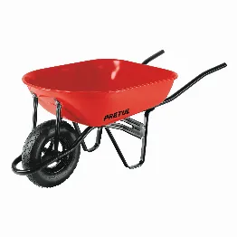 Carretilla 5.5 ft3 roja,neumática,bastidor tubular, PRETUL, Foto 1 Tienda en línea de herramientas Truper