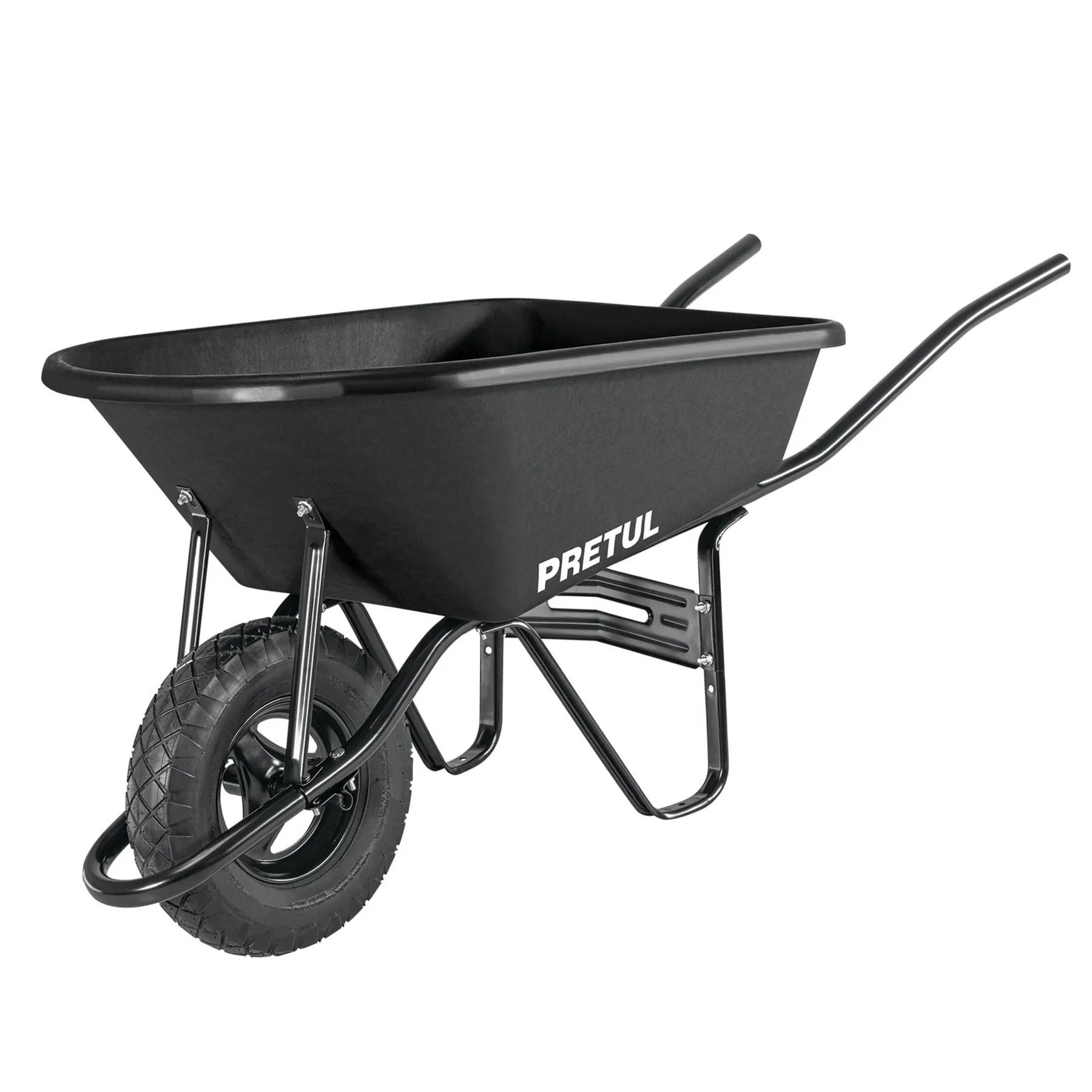 Carretilla concha plástica 5 ft3 Neumática b/tubular, Pretul Carretilla concha plástica 5 ft3 Neumática b/tubular, Pretul, Foto 1 Tienda en línea de herramientas Truper
