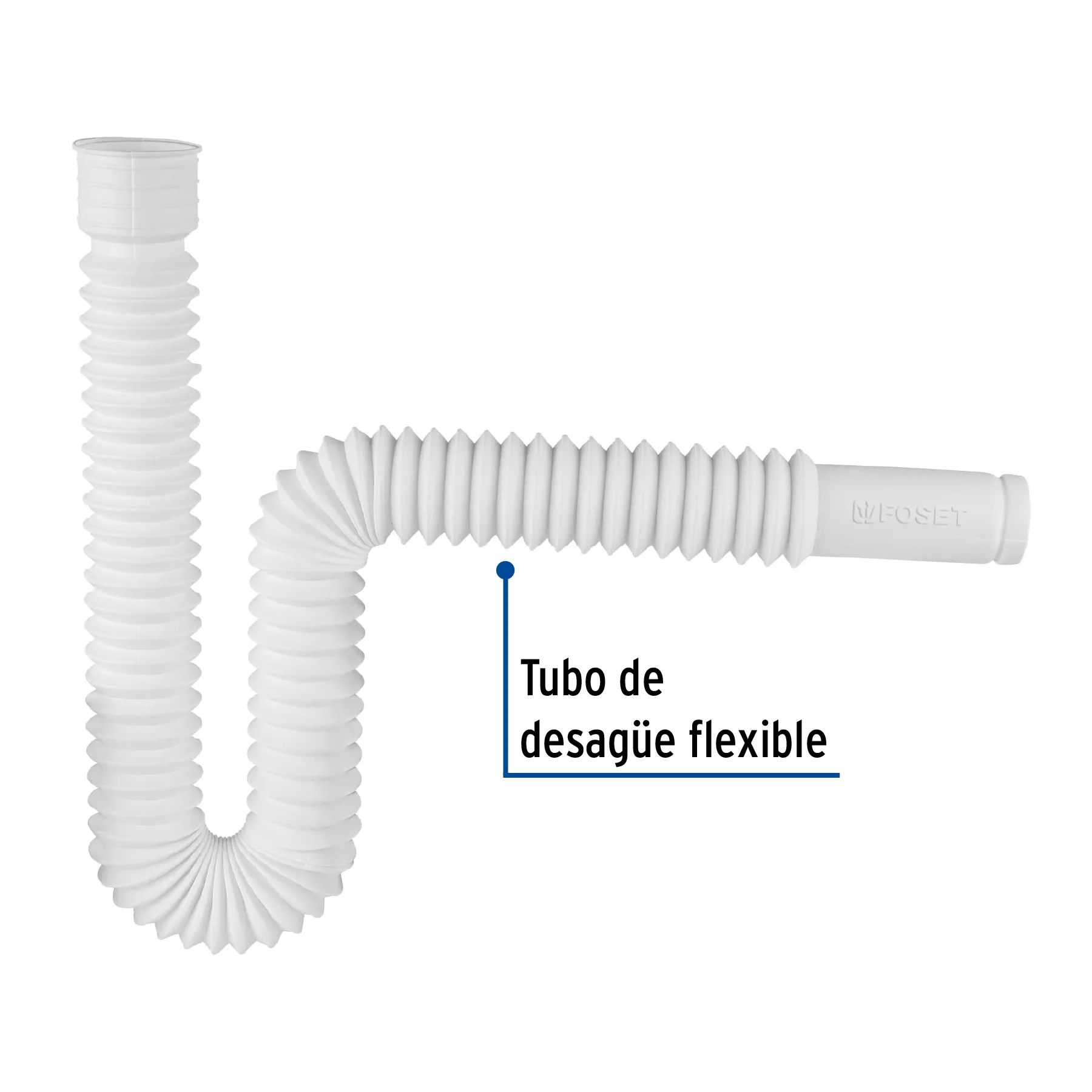 Céspol flexible, polietileno blanco, para lavabo y fregadero CE-232, Foto 2 Tienda en línea de herramientas Truper