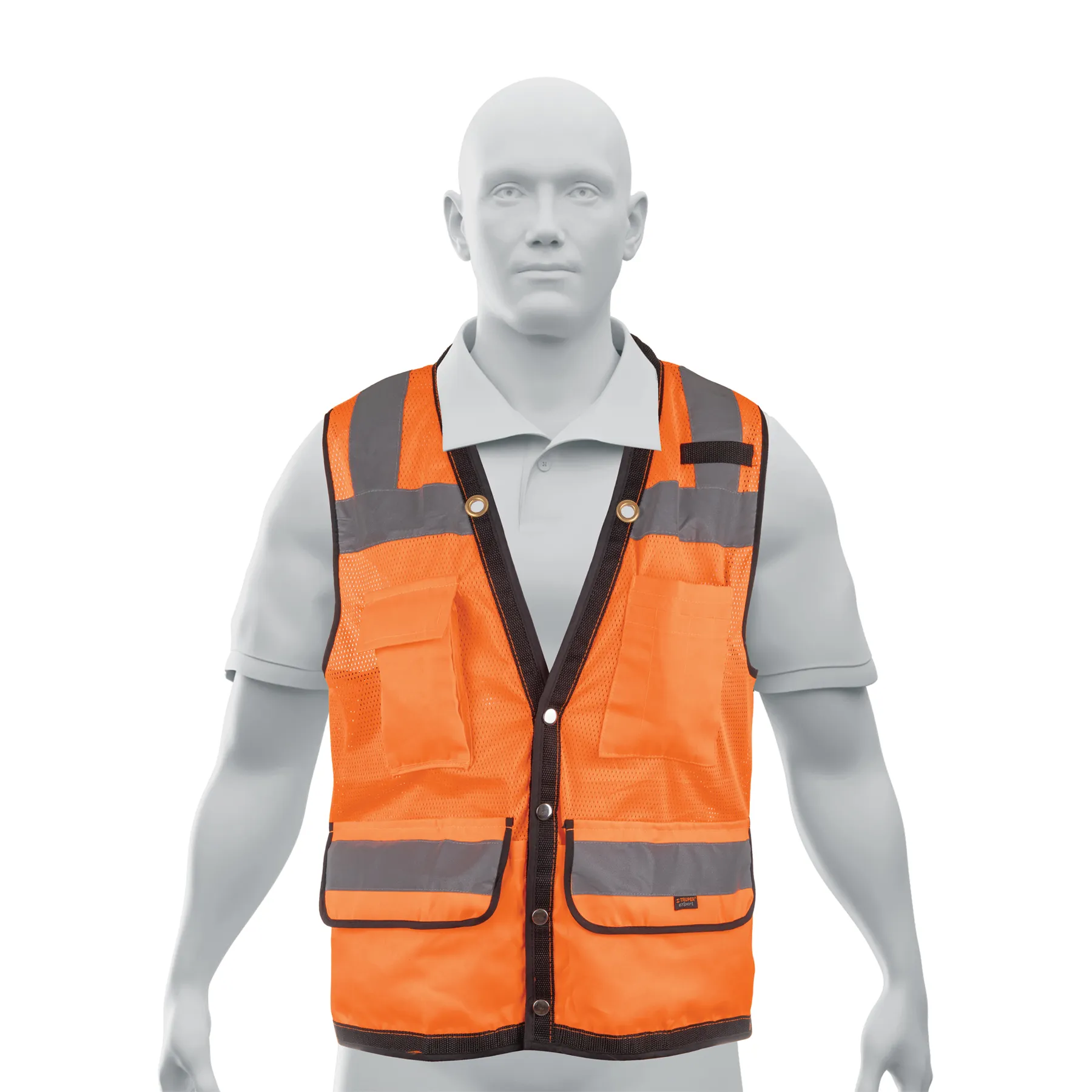 Chaleco seguridad reforzado naranja con bolsas, M, Expert, Foto 1 Tienda en línea de herramientas Truper