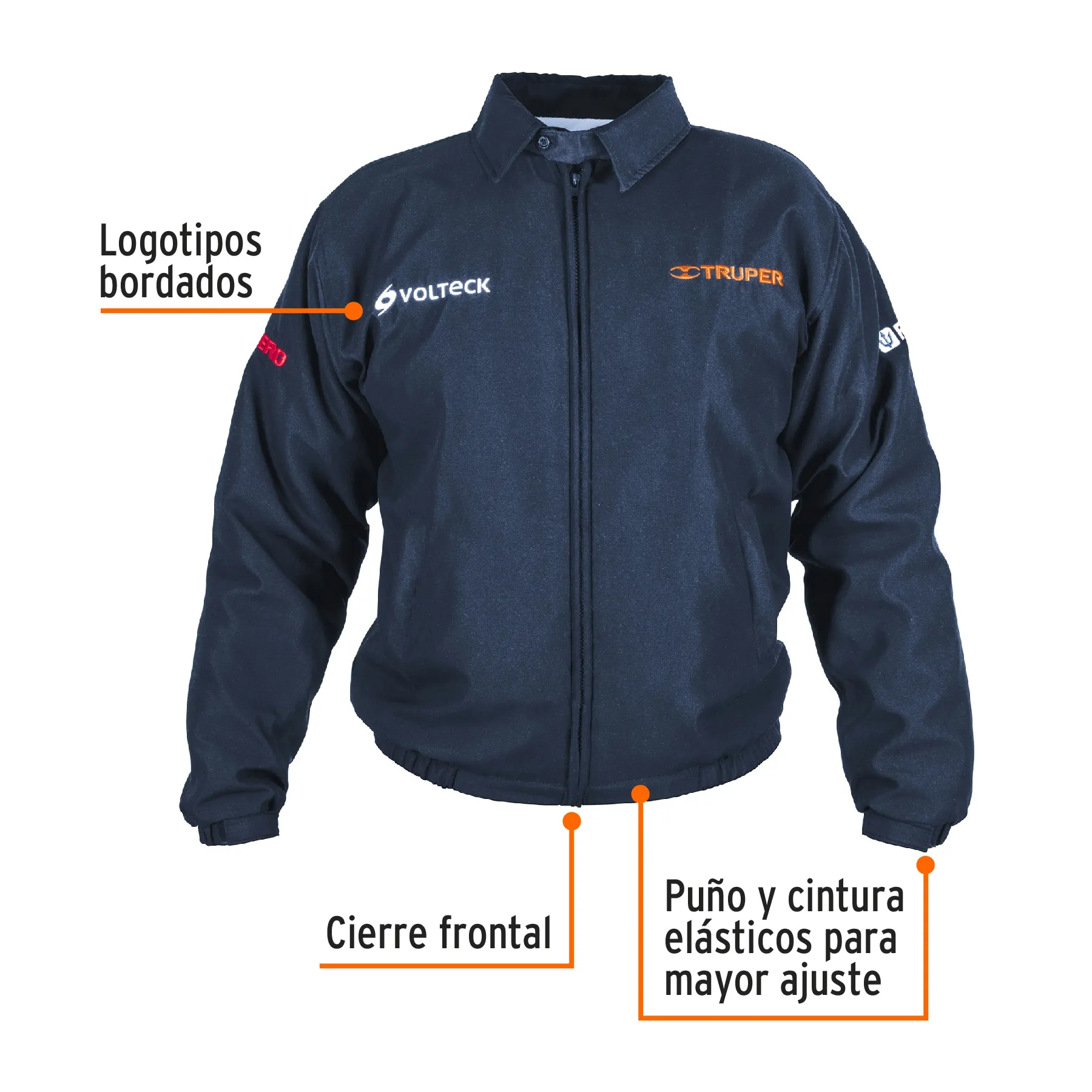 Chamarra de trabajo para hombre, azul, G, TRUPER CHAM-44, Foto 2 Tienda en línea de herramientas Truper