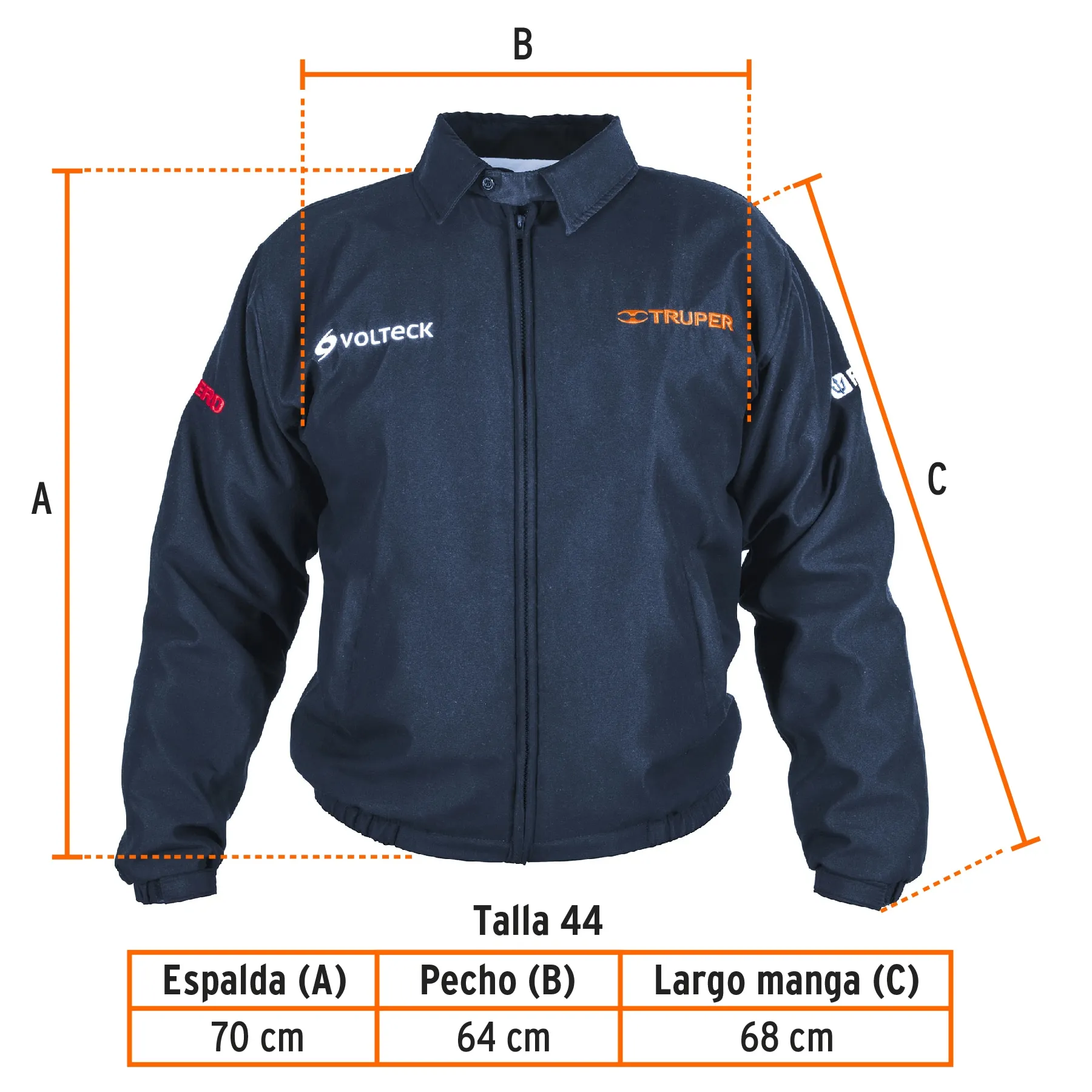 Chamarra de trabajo para hombre, azul, G, TRUPER CHAM-44, Foto 3 Tienda en línea de herramientas Truper