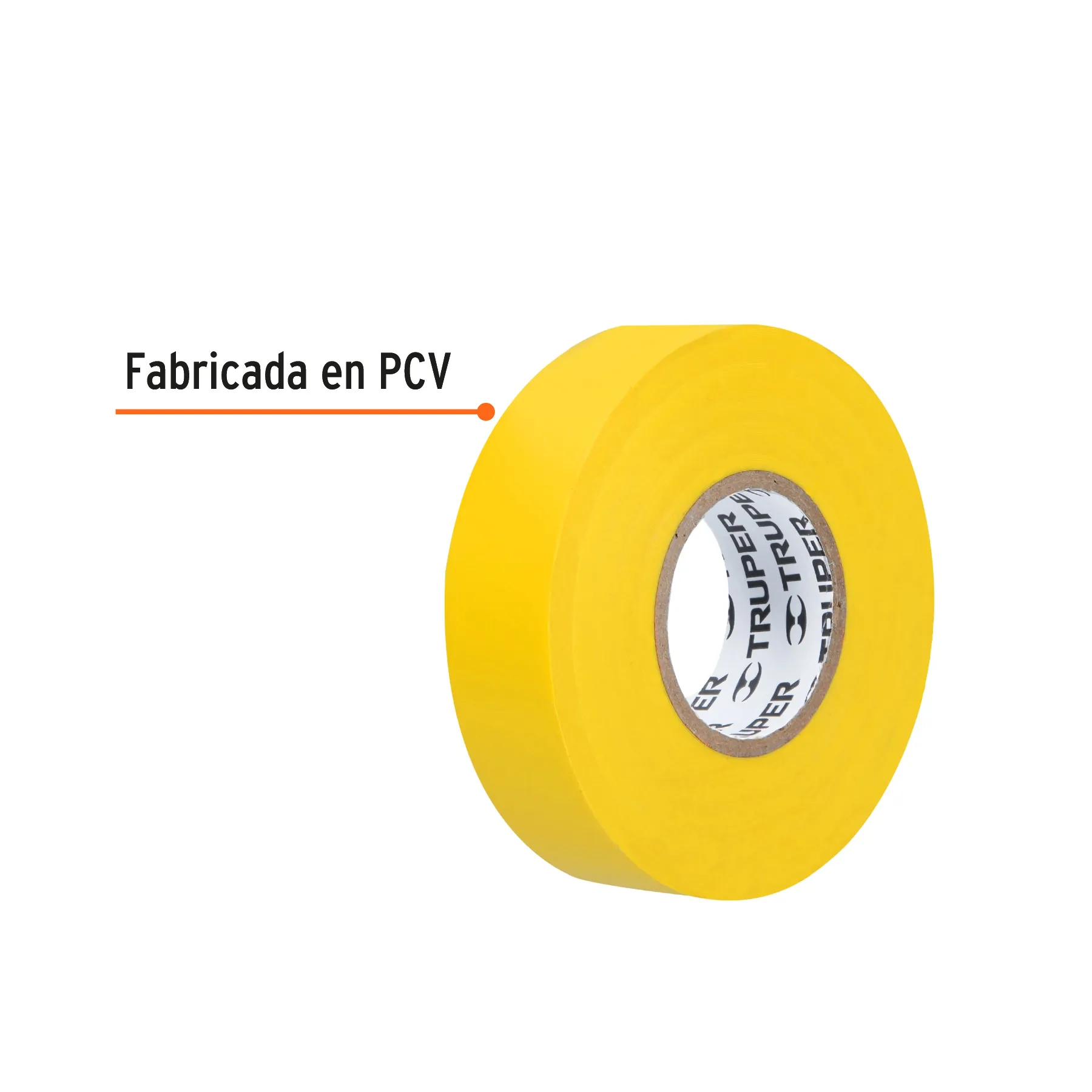 Cinta de aislar de 18 m x 19 mm, amarilla, Truper M-33A, Foto 2 Tienda en línea de herramientas Truper