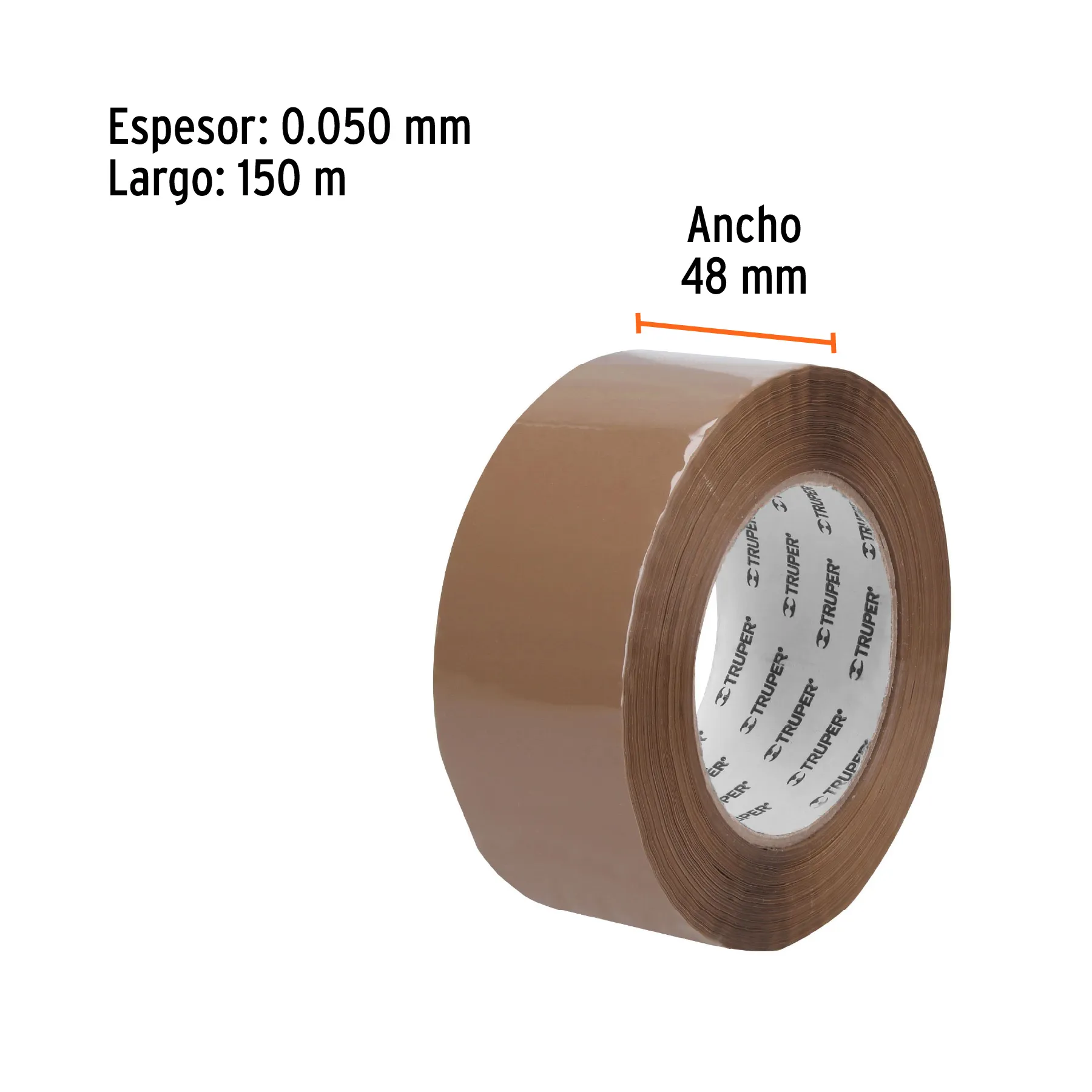 Cinta de empaque 48 mm x 150 m canela, Truper CCA-150, Foto 2 Tienda en línea de herramientas Truper