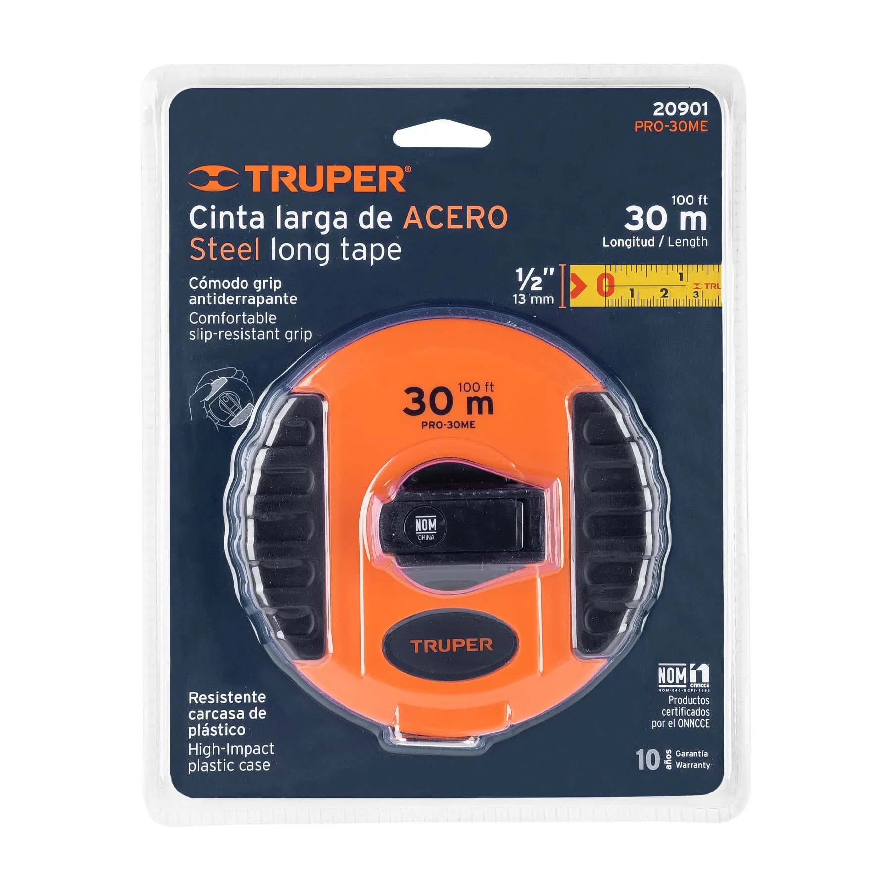 Cinta métrica larga 30 m, metálica, carcasa plástica, TRUPER PRO-30ME, Foto 4 Tienda en línea de herramientas Truper