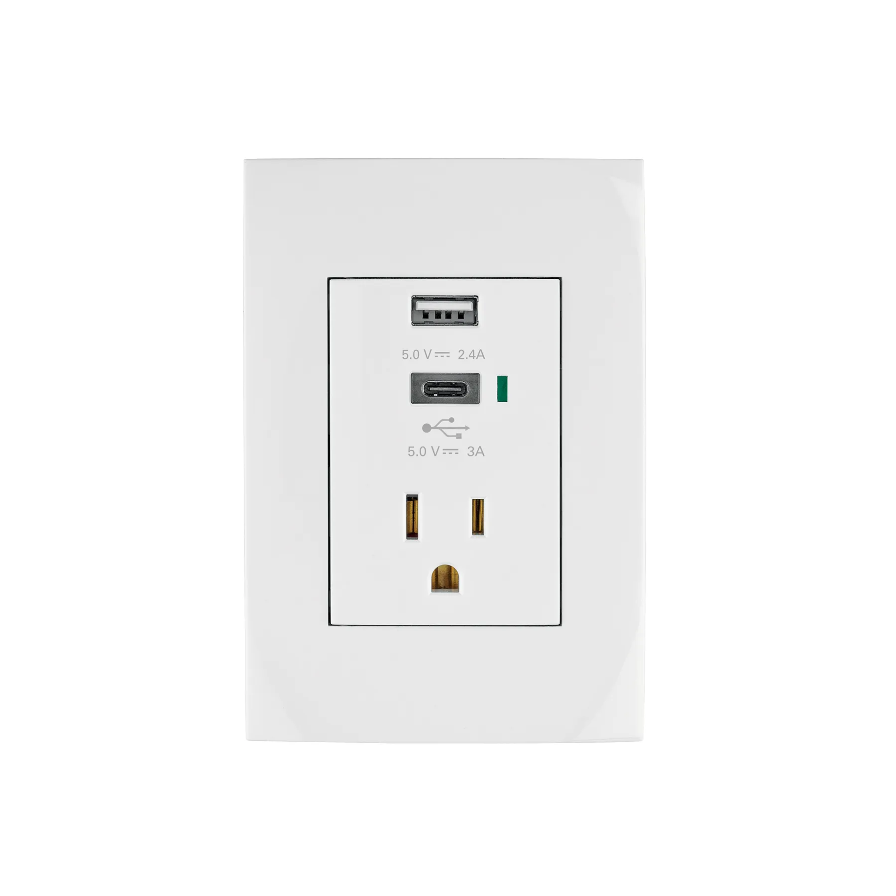Contacto 2polos + tierra con 2 puertos USB, Oslo, blanco Contacto 2polos + tierra con 2 puertos USB, Oslo, blanco, Foto 1 Tienda en línea de herramientas Truper