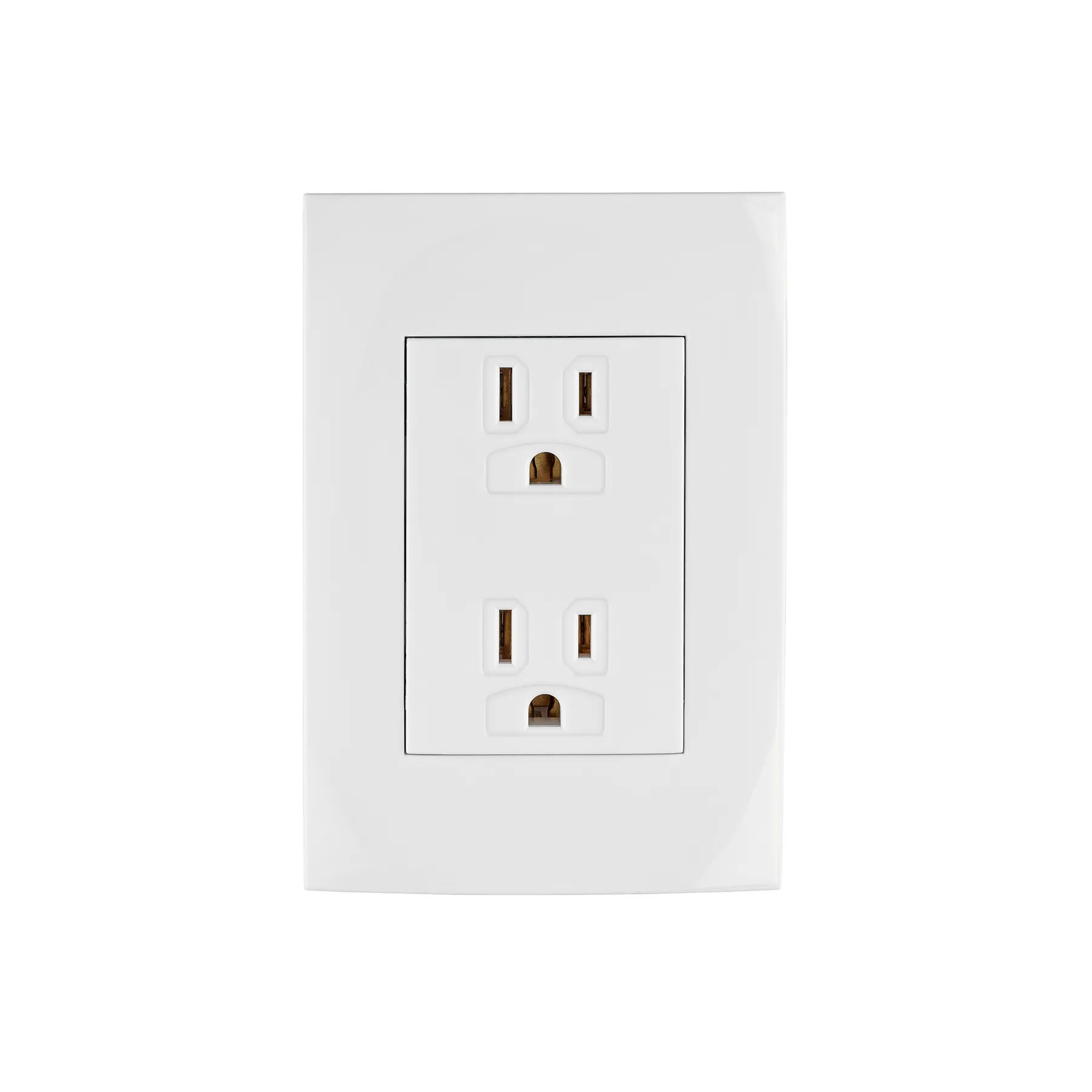 Contacto dúplex, 2 polos + tierra, línea Oslo, blanco, Foto 1 Tienda en línea de herramientas Truper