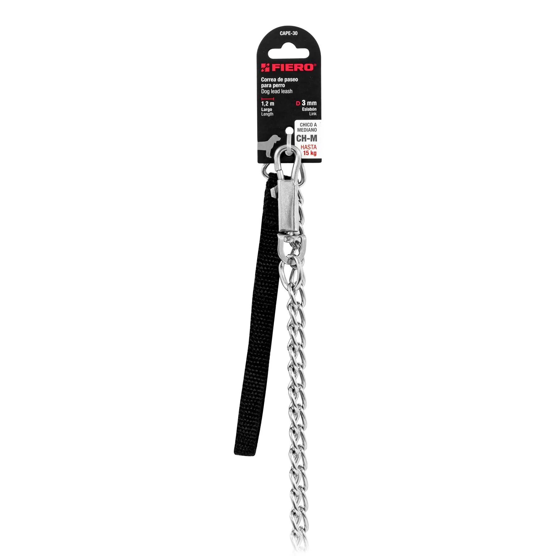 Correa de 1.2 m de paseo para perro, eslabón 3 mm, Fiero CAPE-30, Foto 4 Tienda en línea de herramientas Truper