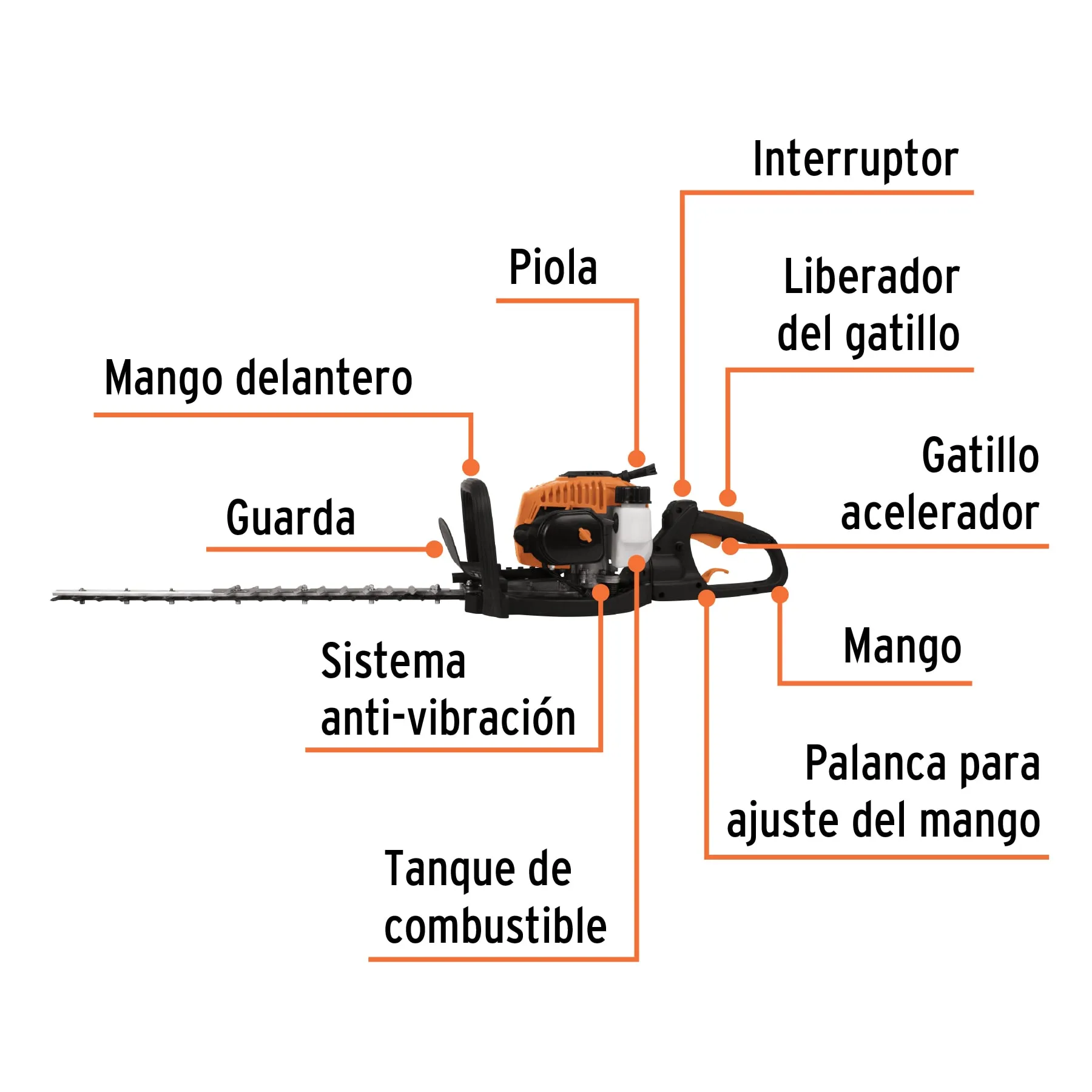 Cortasetos con motor a gasolina 26 cc, profesional, Truper COS-26X, Foto 2 Tienda en línea de herramientas Truper