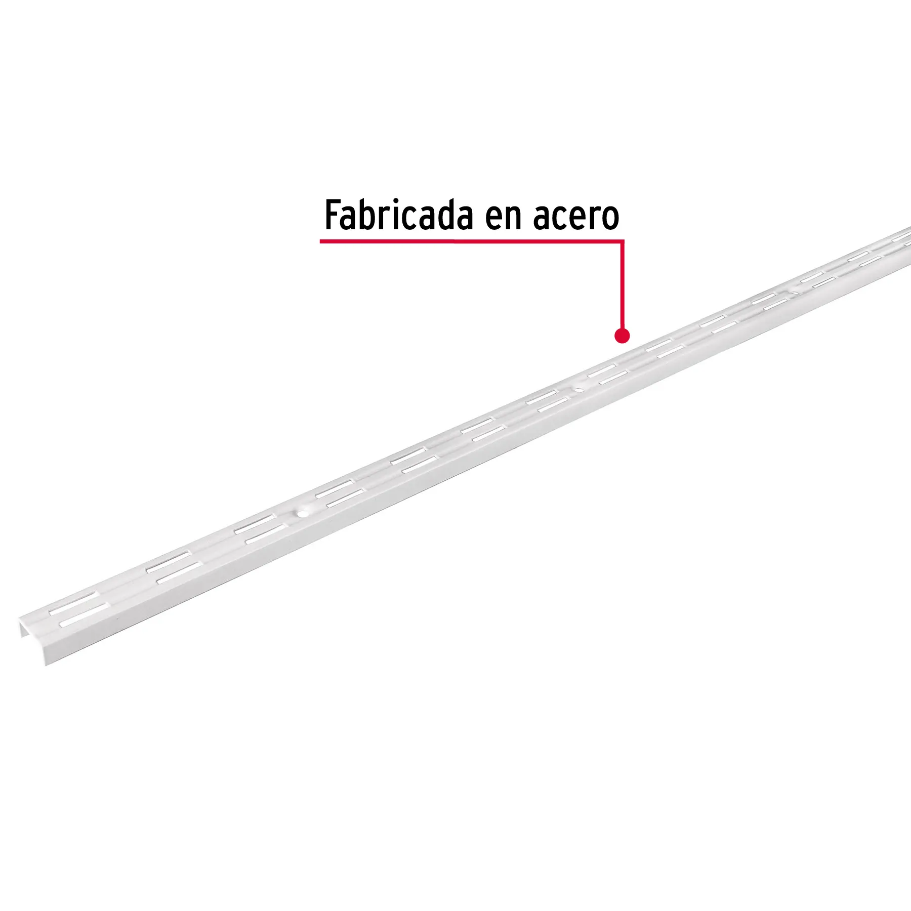 Cremallera doble blanca para ménsulas planas, 1.5m, Fiero SOMO-15CD, Foto 2 Tienda en línea de herramientas Truper
