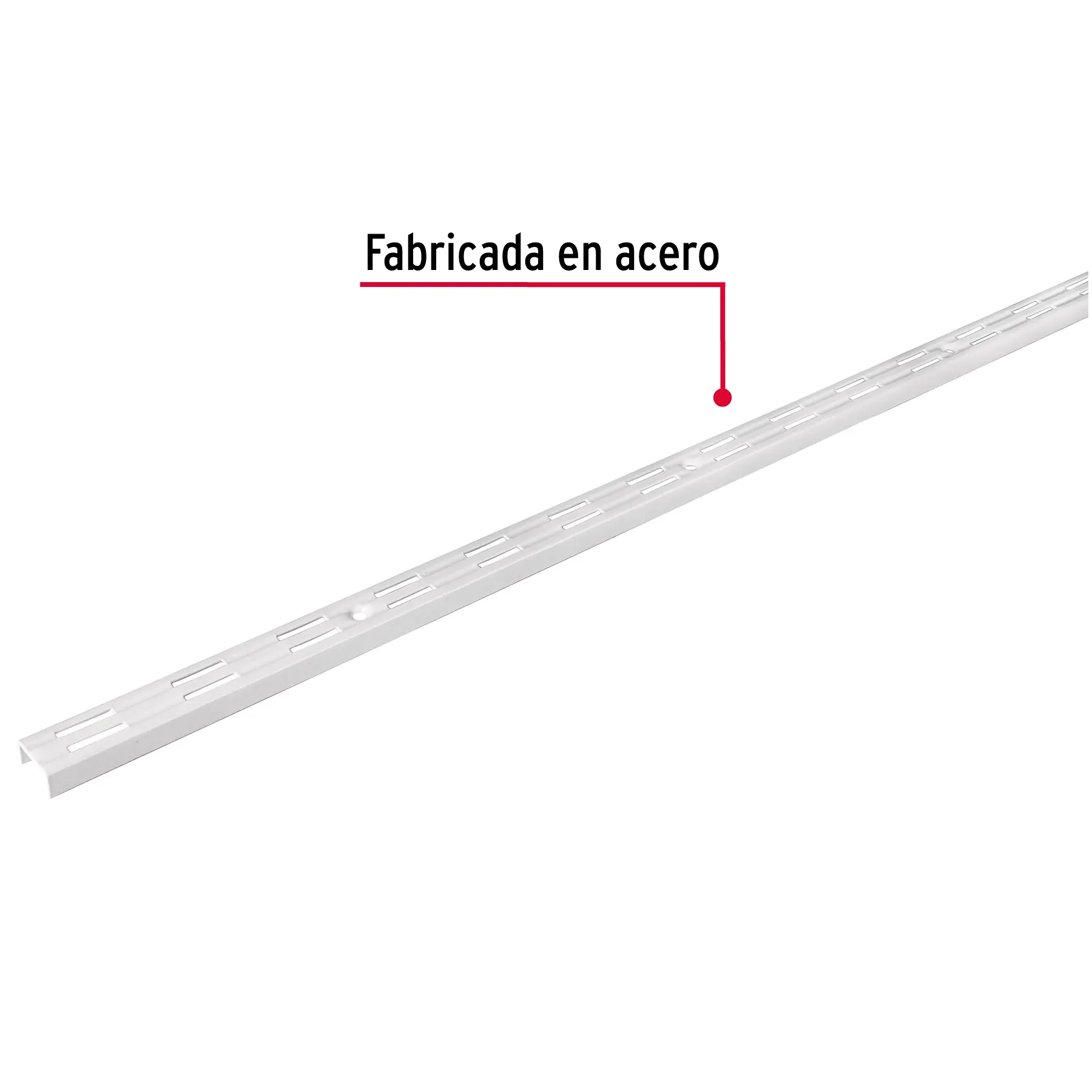 Cremallera doble blanca para ménsulas planas, 2m, Fiero SOMO-20CD, Foto 2 Tienda en línea de herramientas Truper