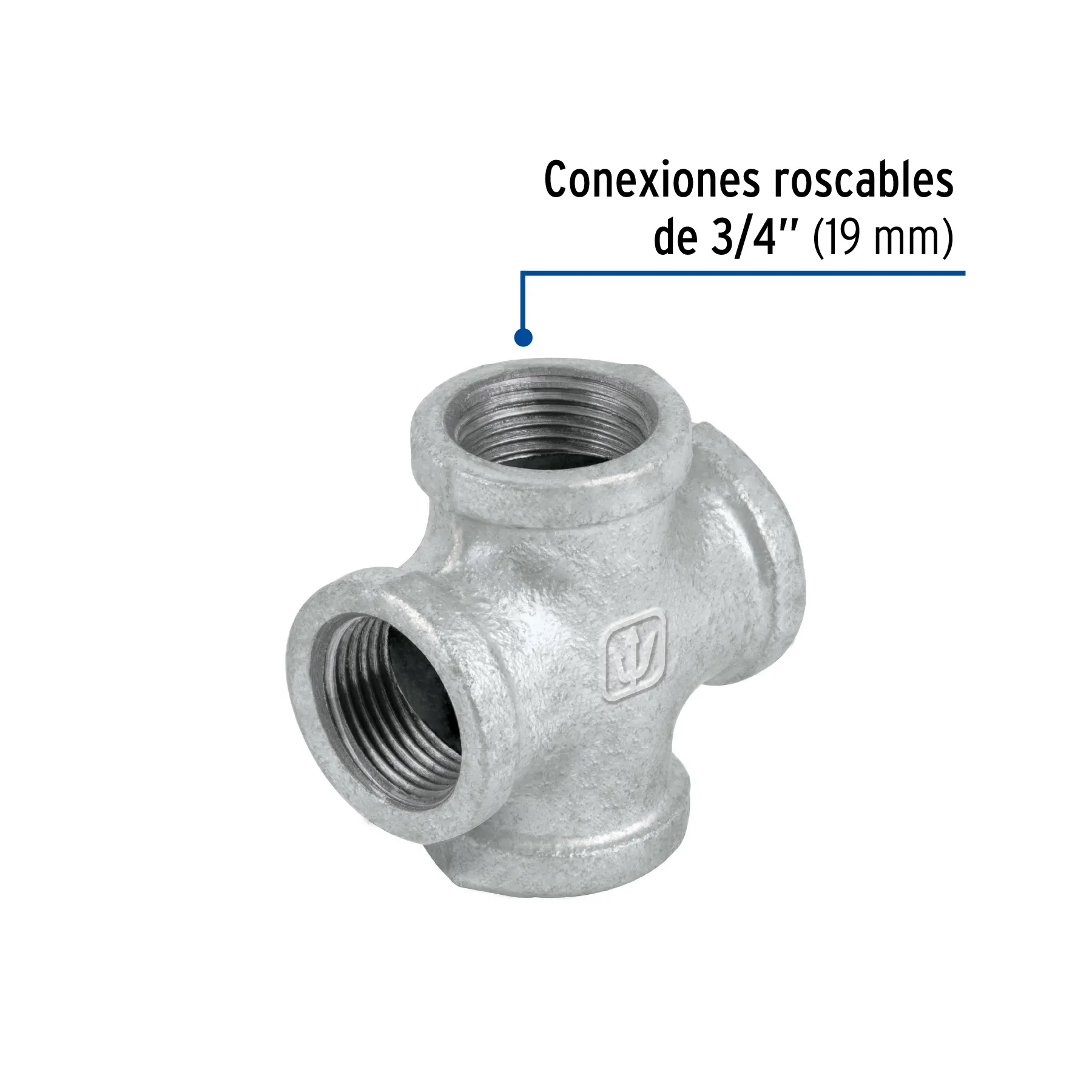 Cruz de acero galvanizado 3/4 CG-522, Foto 2 Tienda en línea de herramientas Truper