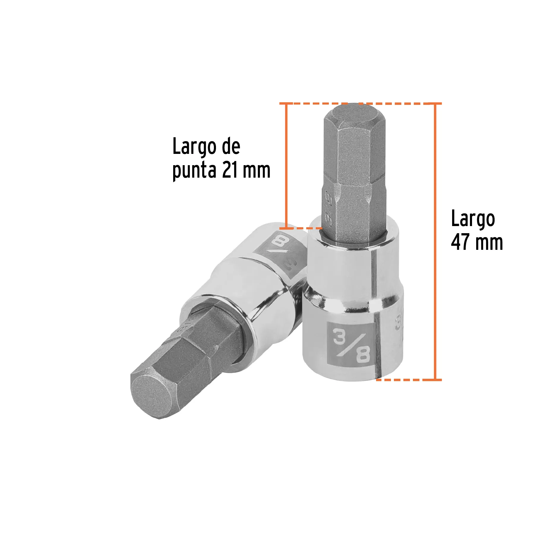Dado punta hexagonal de 3/8 D-4990-3/8, Foto 3 Tienda en línea de herramientas Truper
