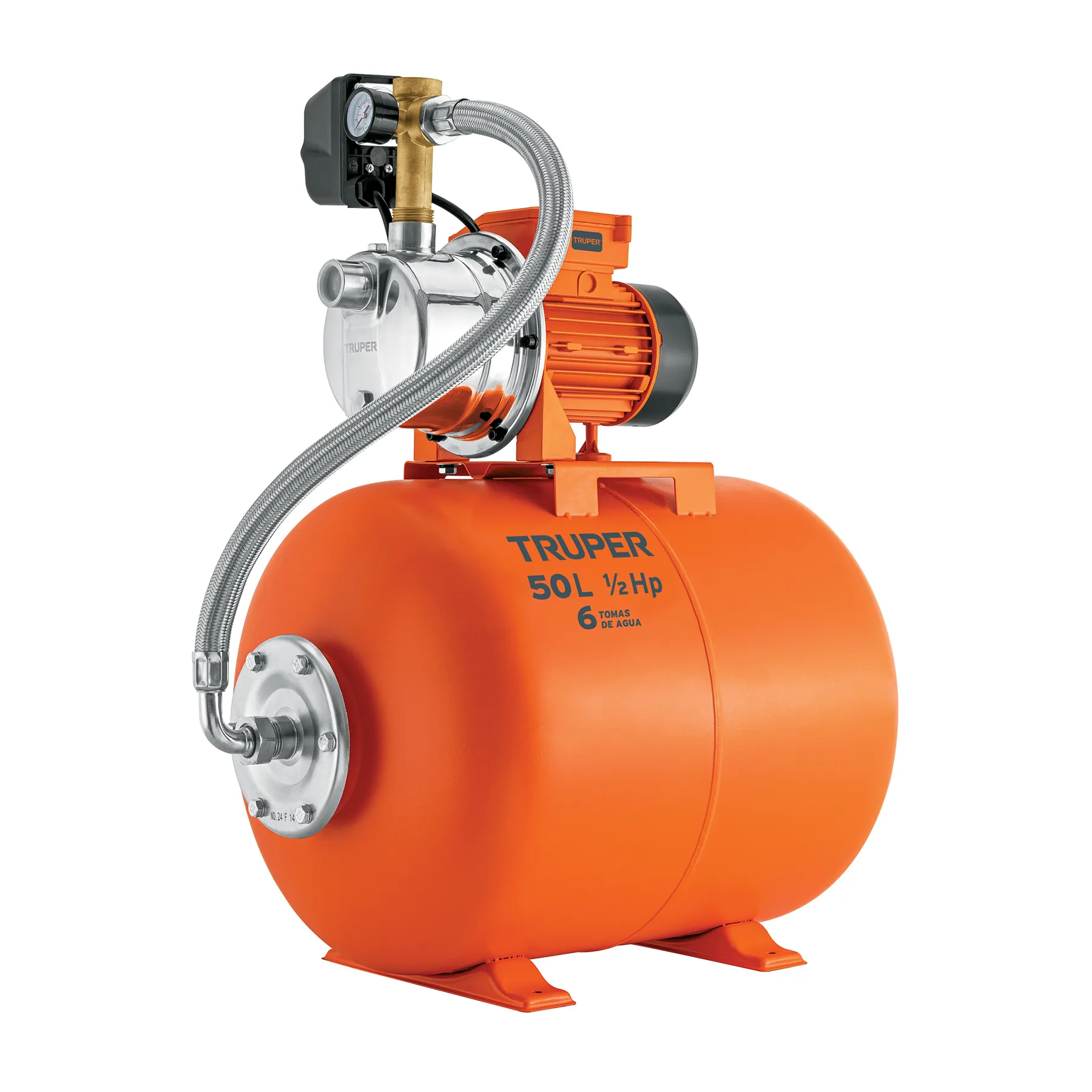 Equipo hidroneumático 50L, bomba Jet inox. 1/2 HP, TRUPER, Foto 1 Tienda en línea de herramientas Truper