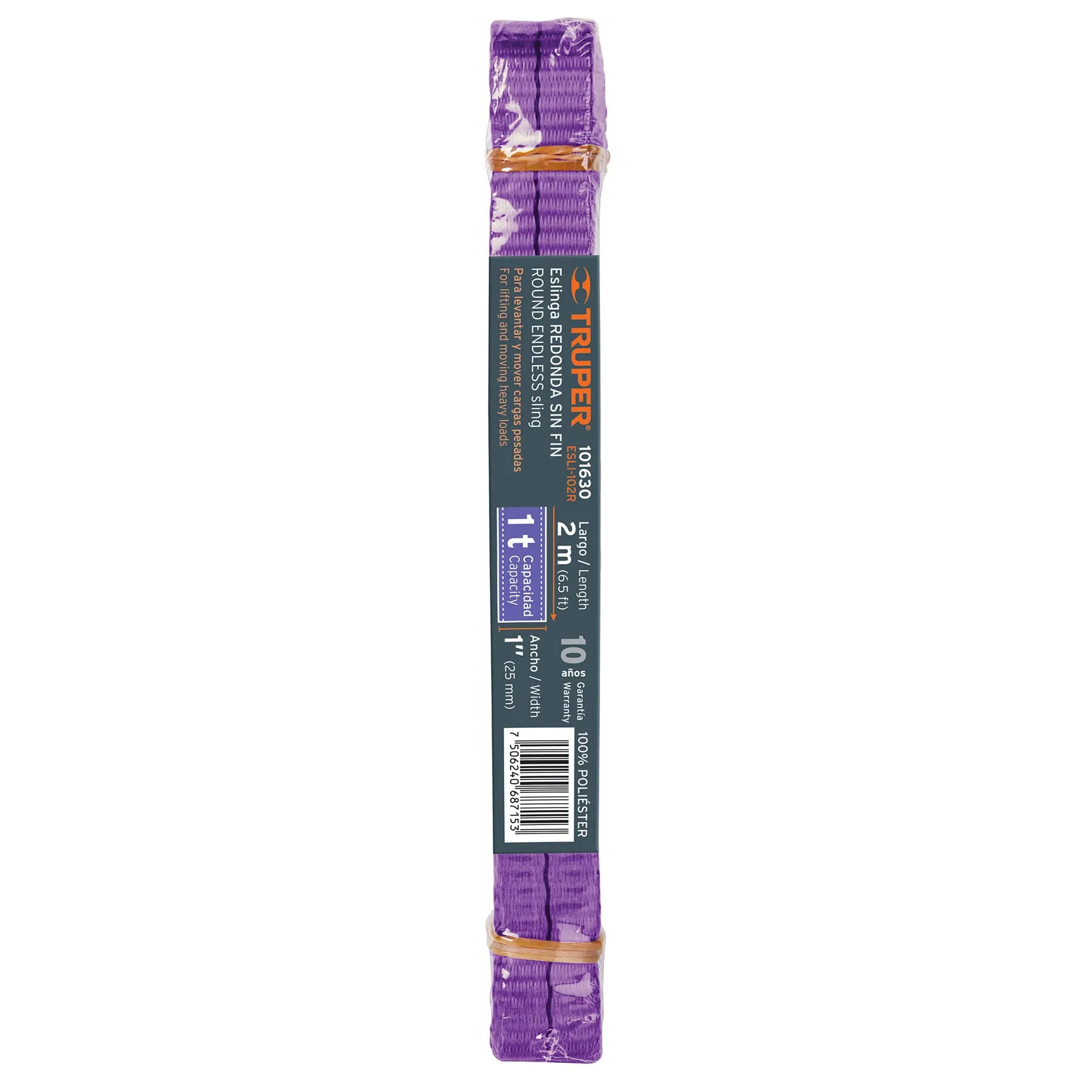 Eslinga de poliéster redonda sin fin, 1 T x 2 m, Truper ESLI-102R, Foto 3 Tienda en línea de herramientas Truper
