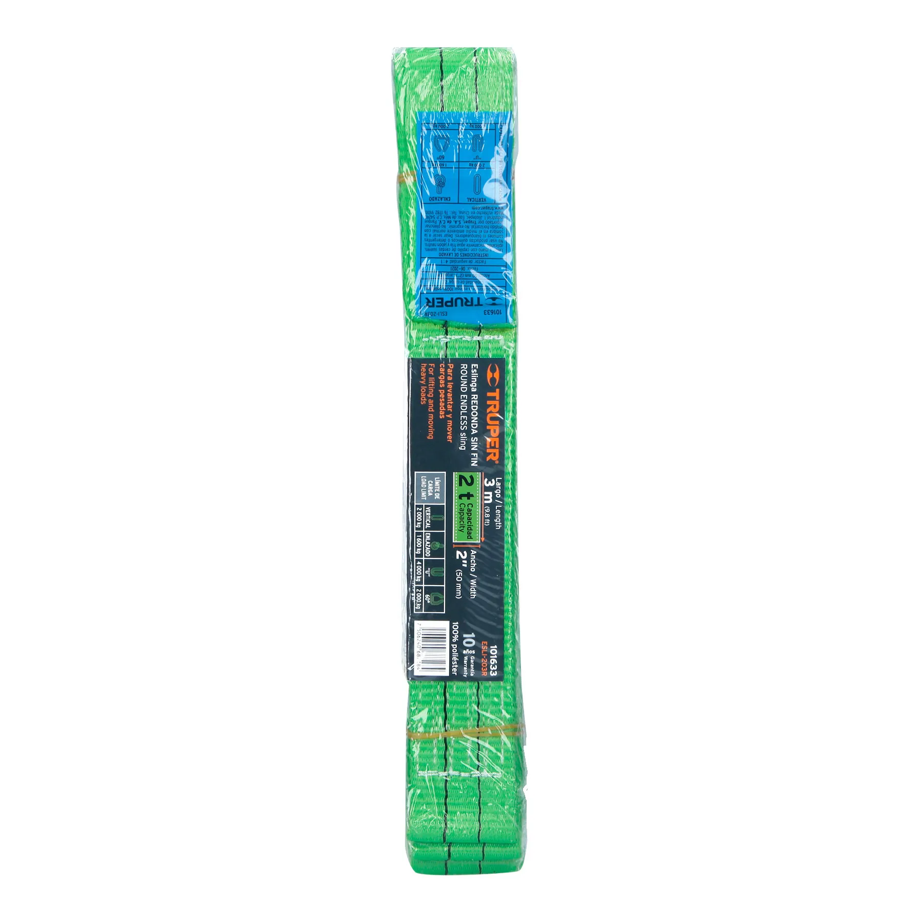 Eslinga de poliéster redonda sin fin, 2 T x 3 m, Truper ESLI-203R, Foto 3 Tienda en línea de herramientas Truper