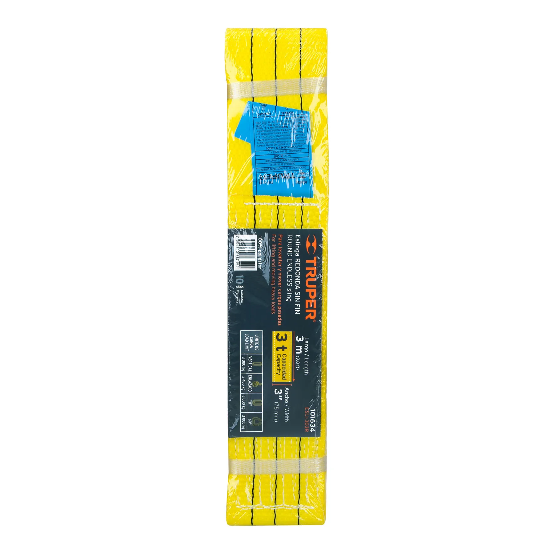 Eslinga de poliéster redonda sin fin, 3 T x 3 m, Truper ESLI-303R, Foto 3 Tienda en línea de herramientas Truper