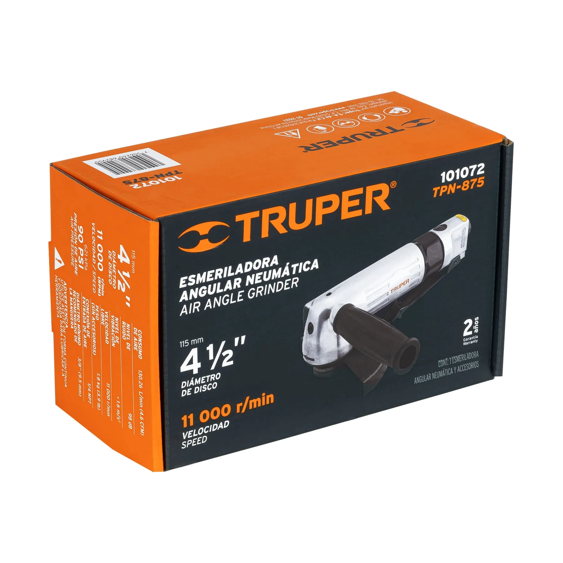 Esmeriladora angular neumática 4-1/2 TPN-875, Foto 4 Tienda en línea de herramientas Truper