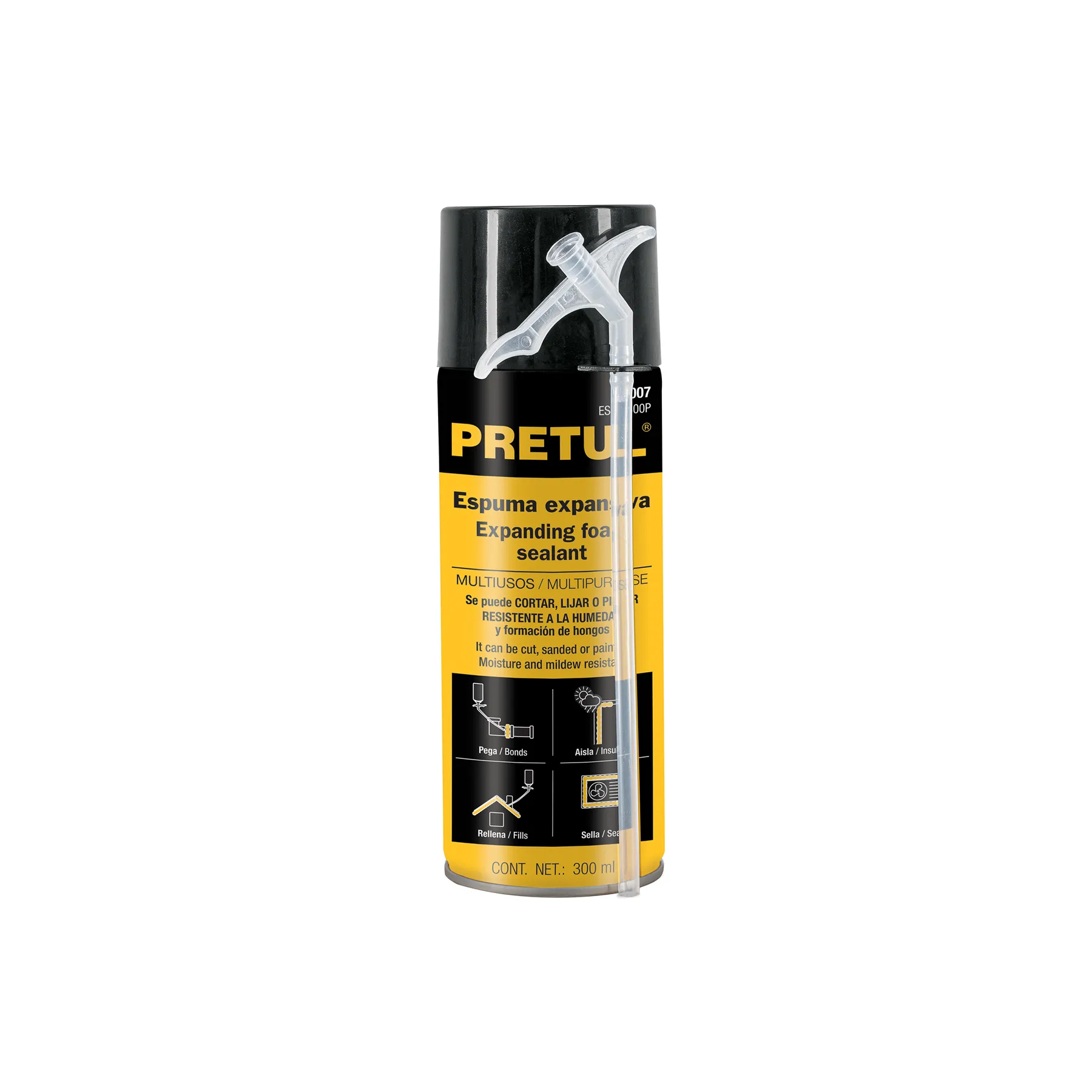 Espuma expansiva, 300 ml, Pretul, Foto 1 Tienda en línea de herramientas Truper