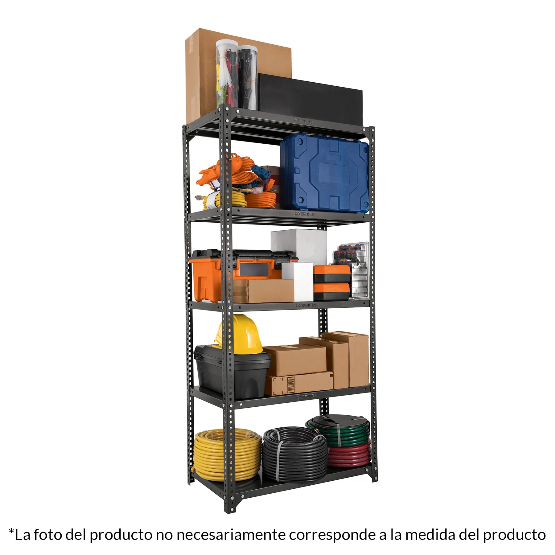 Estante metálico 5 repisas cap. 80 kg, 180 x 46 x 85, Truper Estante metálico 5 repisas cap. 80 kg, 180 x 46 x 85, Truper, Foto 1 Tienda en línea de herramientas Truper
