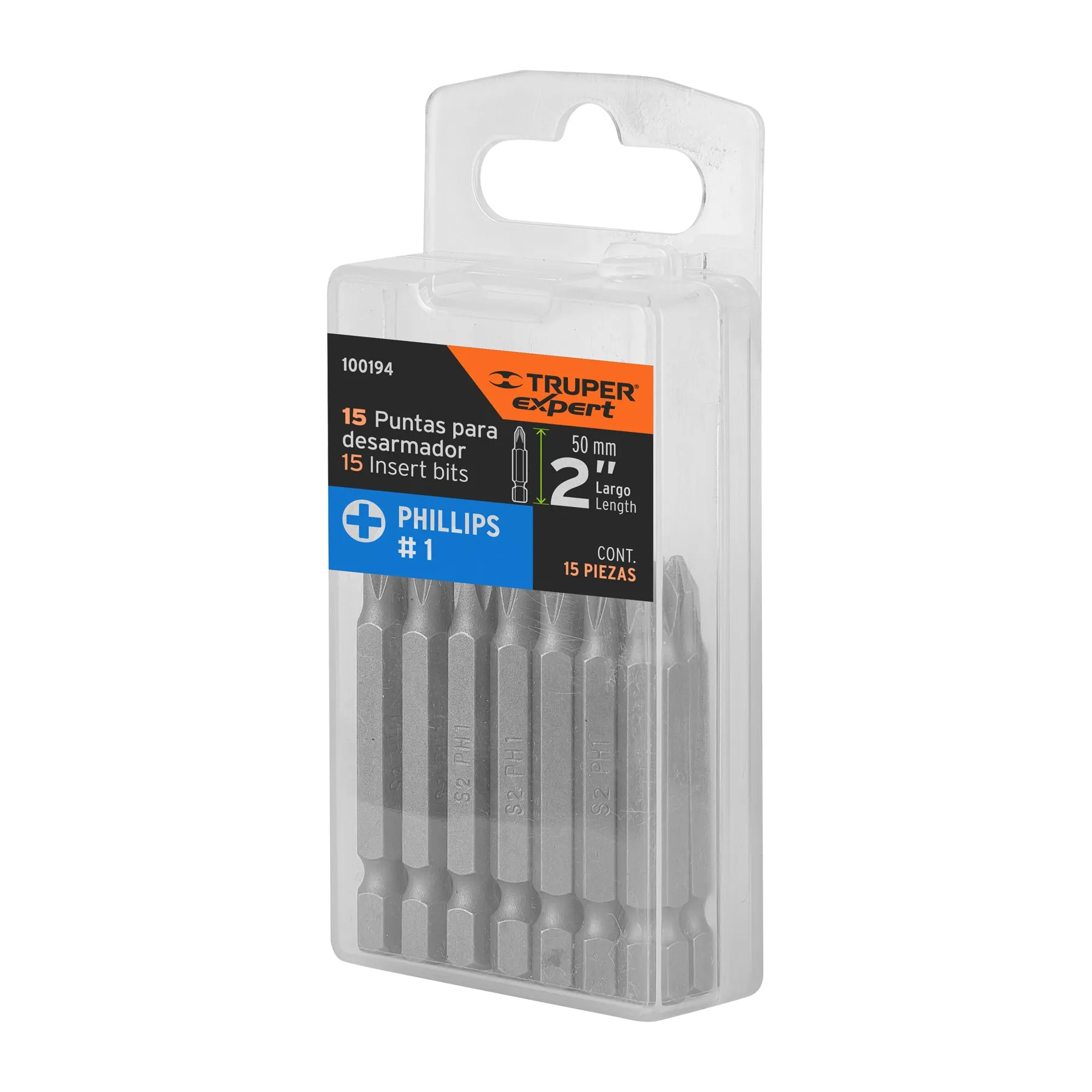 Estuche con 15 puntas de cruz PH1 largo 2 PUDE-1201-15, Foto 4 Tienda en línea de herramientas Truper