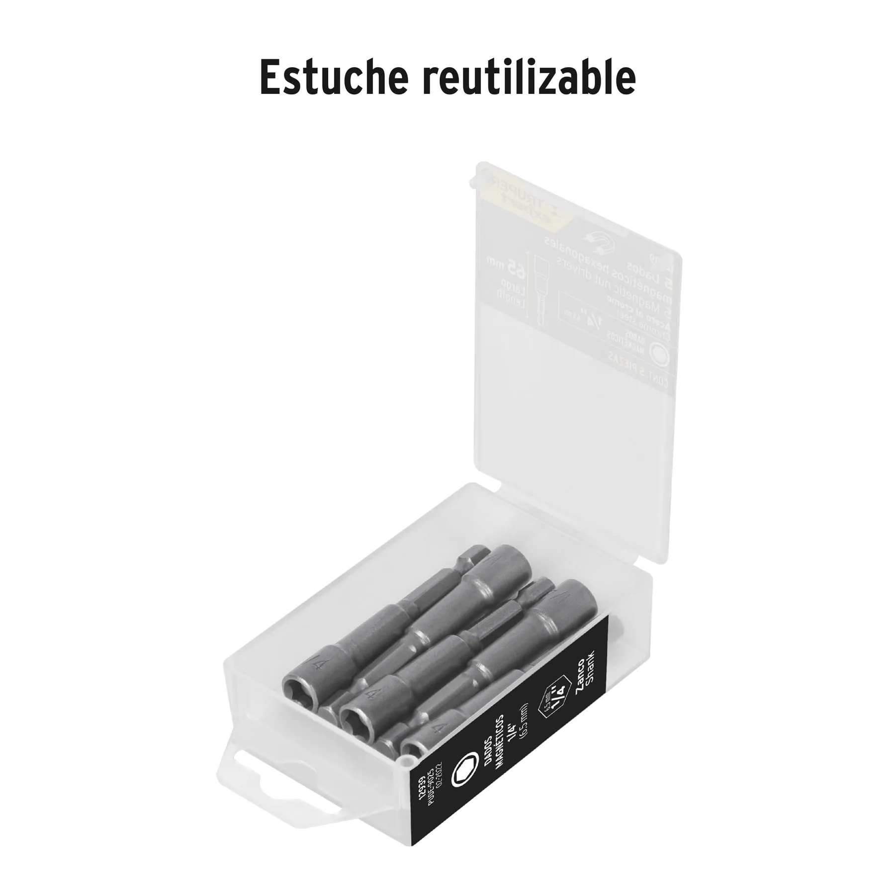 Estuche con 5 dados magnéticos de 1/4 PUDE-9025, Foto 3 Tienda en línea de herramientas Truper