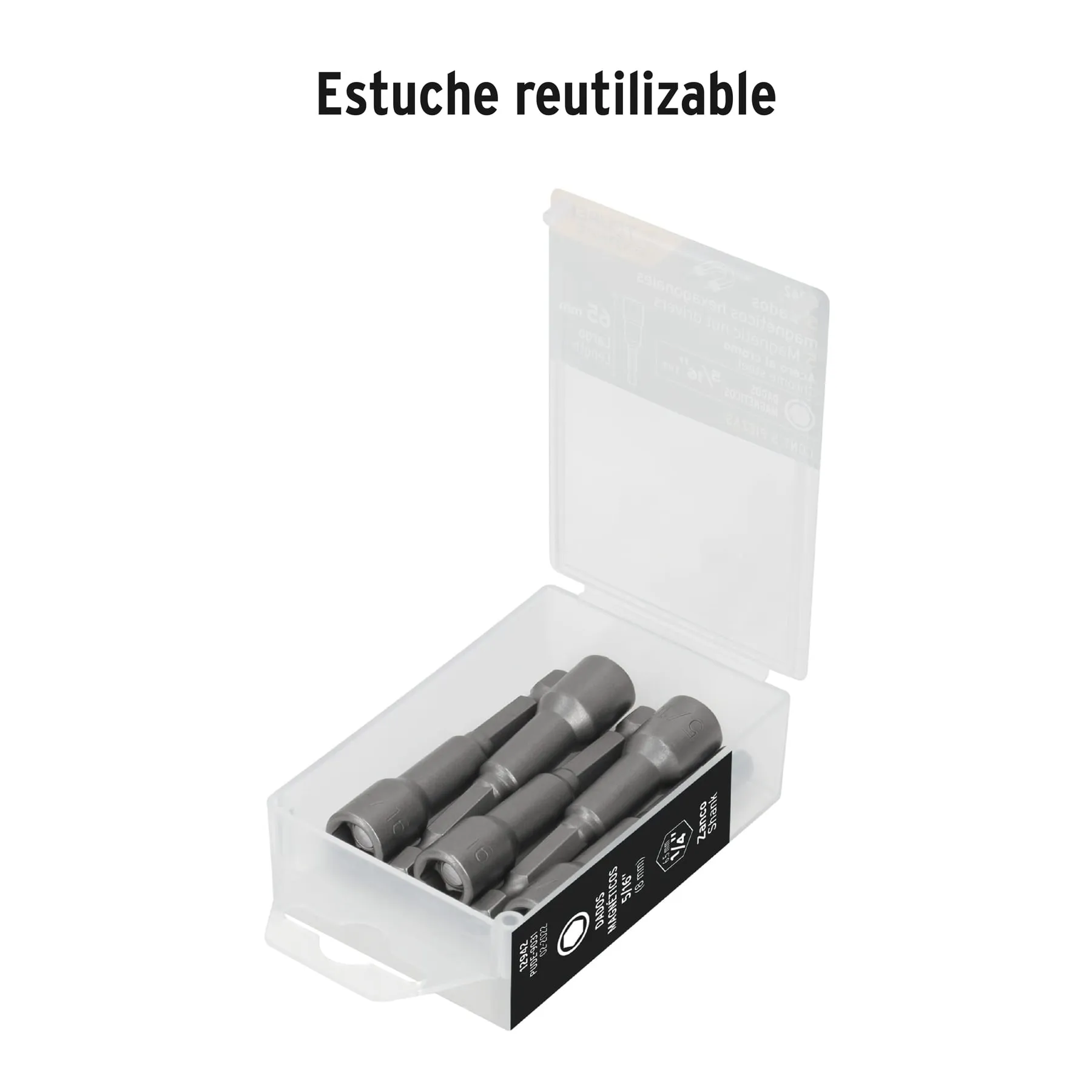 Estuche con 5 dados magnéticos de 5/16 PUDE-9031, Foto 3 Tienda en línea de herramientas Truper