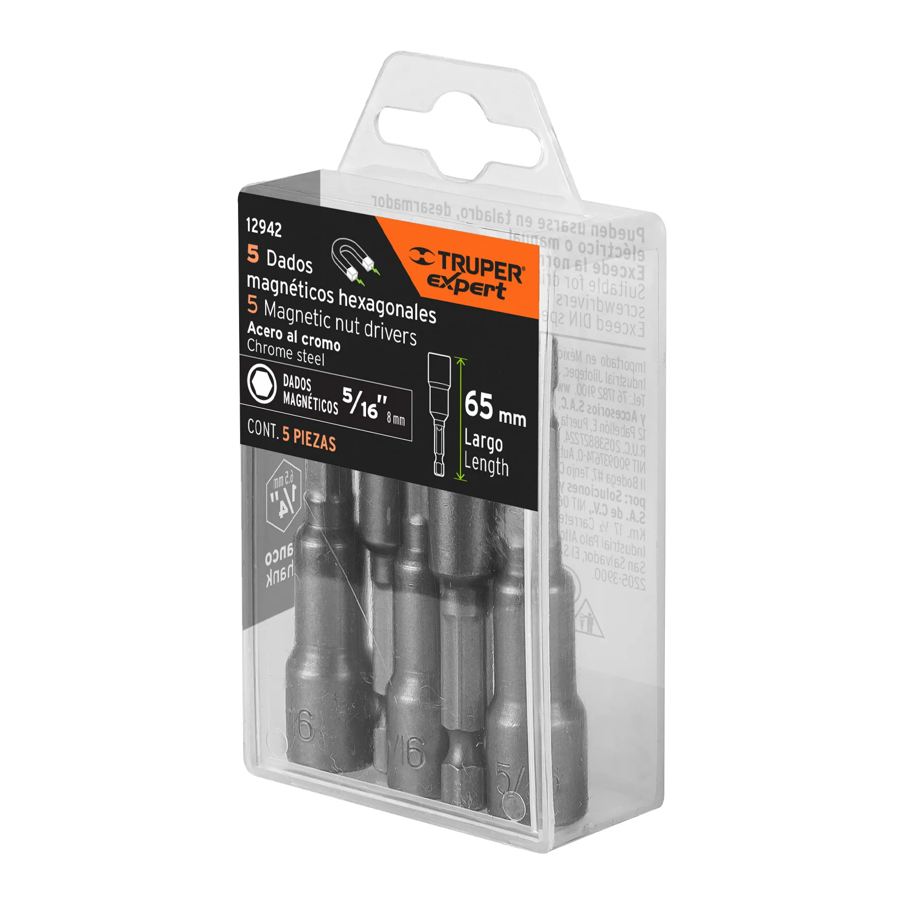 Estuche con 5 dados magnéticos de 5/16 PUDE-9031, Foto 4 Tienda en línea de herramientas Truper