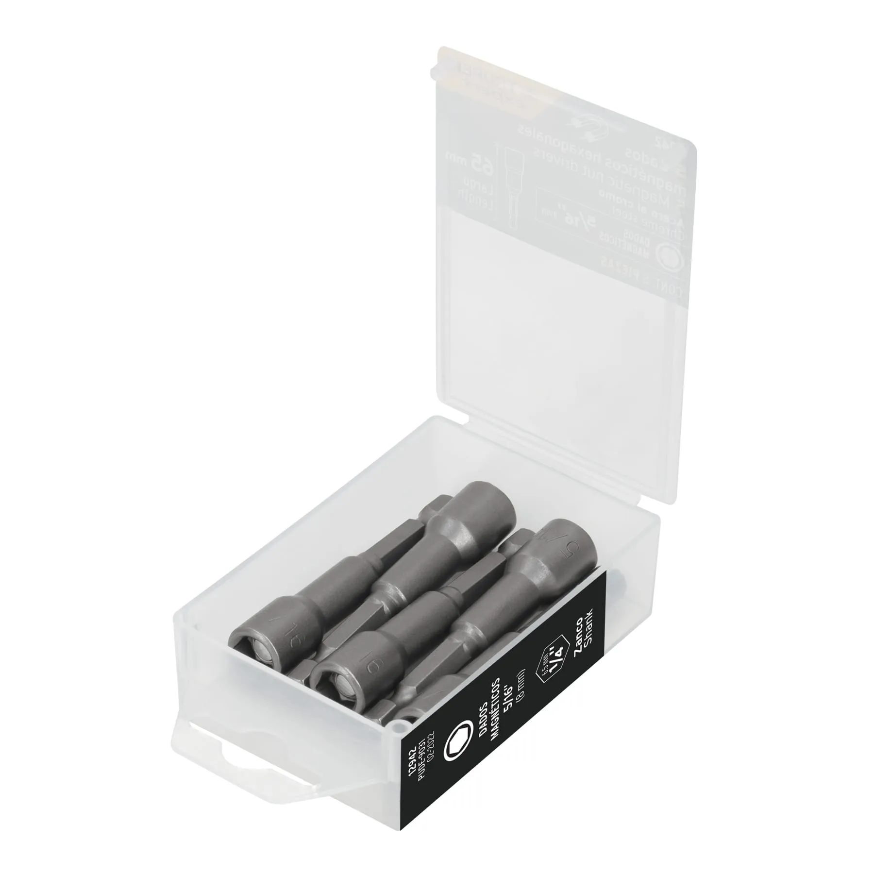 Estuche con 5 dados magnéticos de 5/16 Estuche con 5 dados magnéticos de 5/16