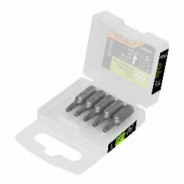 Estuche con 5 puntas torx T15 con seguro largo 1