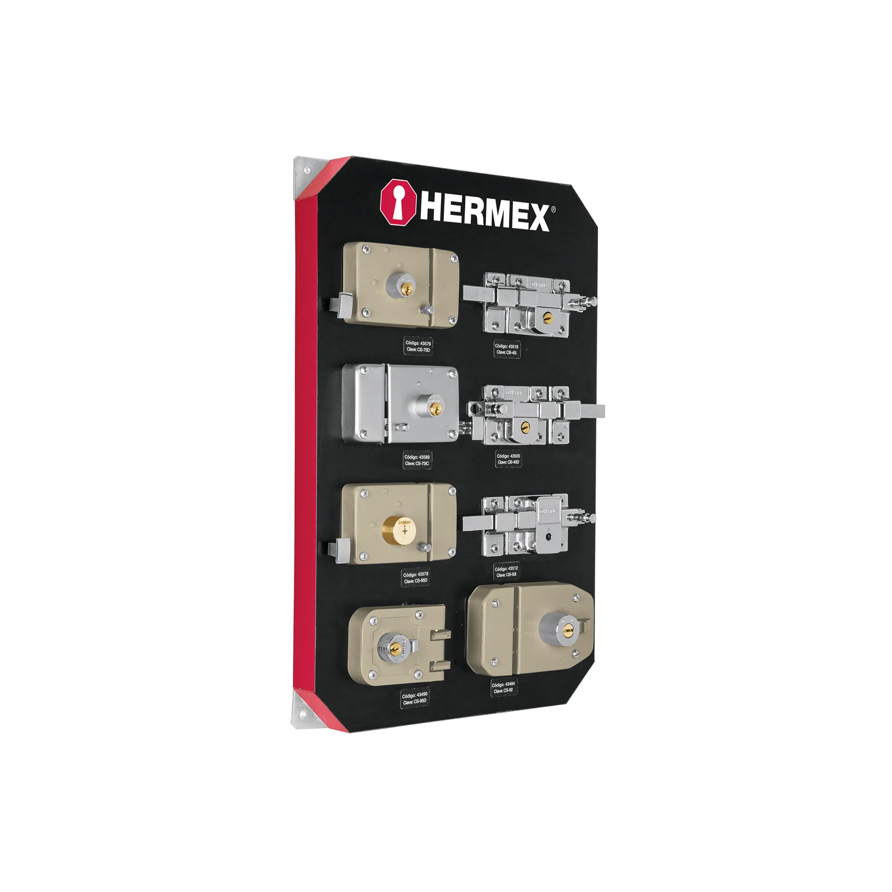 Exhibidor con cerraduras, HERMEX, Foto 1 Tienda en línea de herramientas Truper