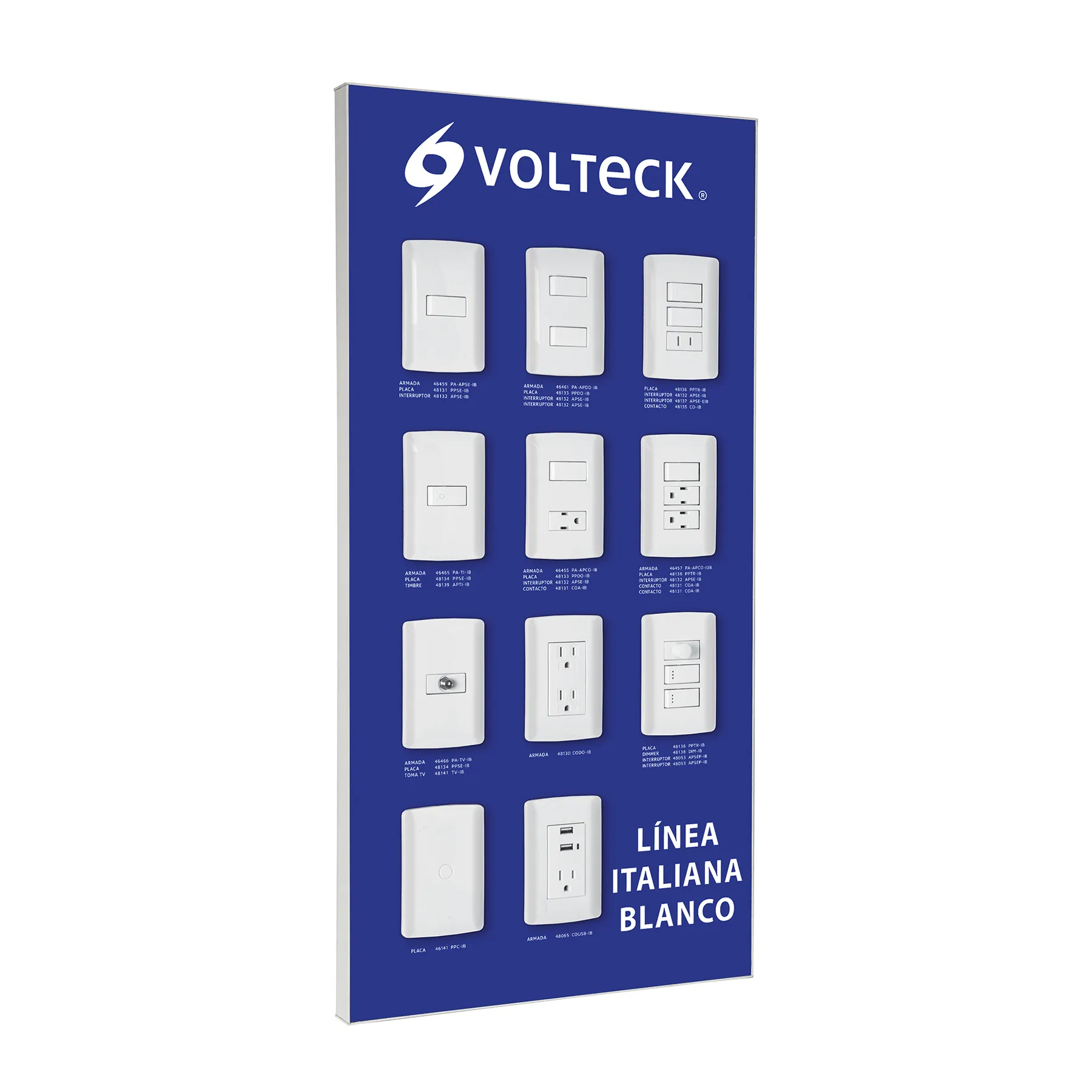 Exhibidor línea italiana blanco Volteck Exhibidor línea italiana blanco Volteck, Foto 1 Tienda en línea de herramientas Truper
